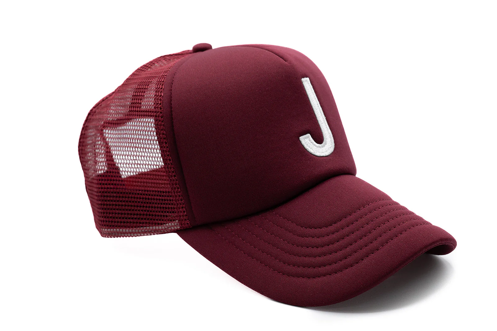 Burgundy Letter Trucker Hat - Image 2