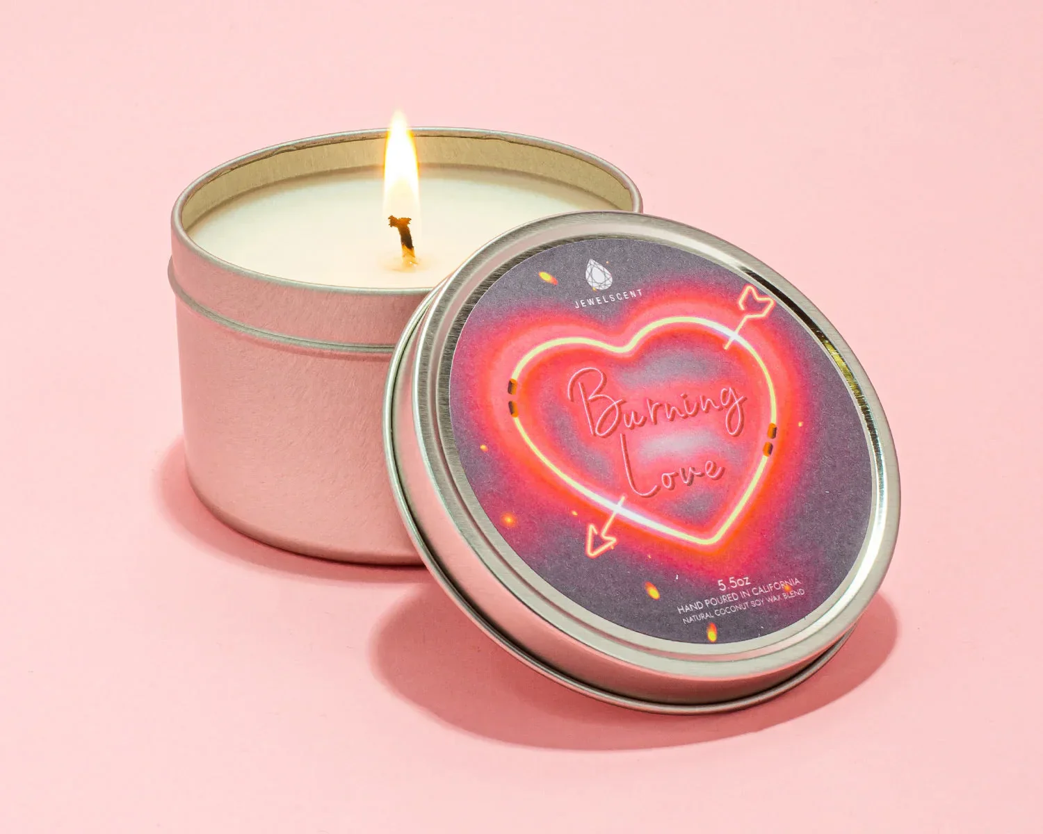 Burning Love 5.5oz Tin Jewelry Candle - Image 2