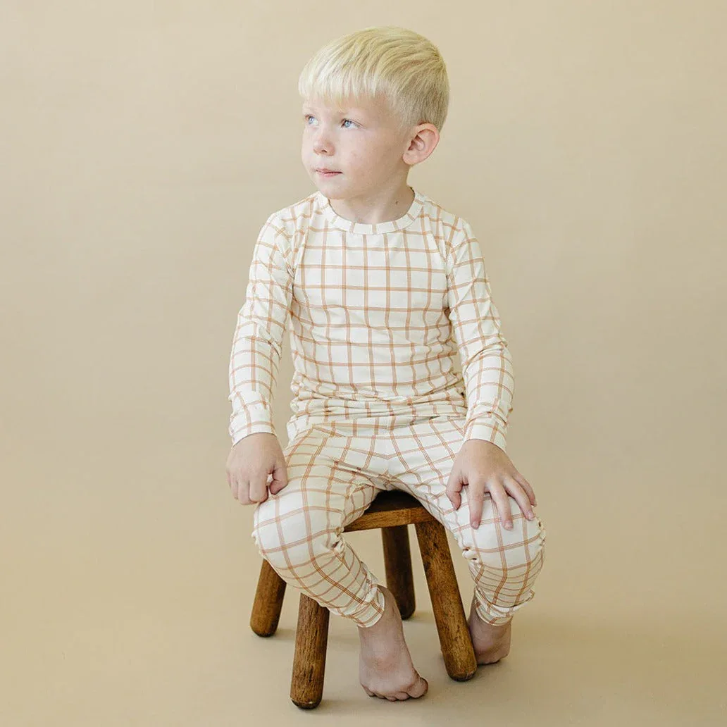 Burnt Orange Plaid 2pc Bamboo Pajamas - Image 10