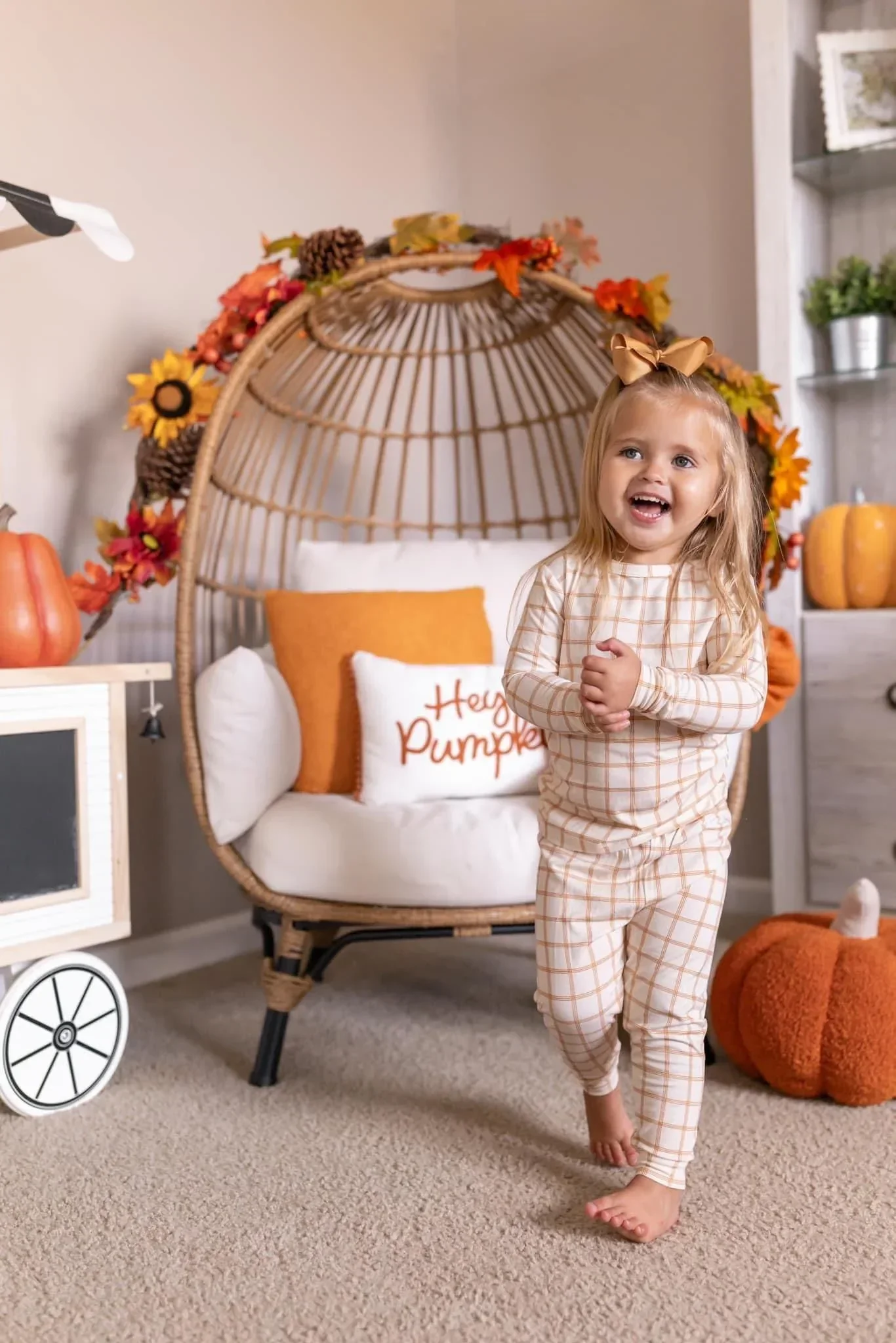 Burnt Orange Plaid 2pc Bamboo Pajamas - Image 11