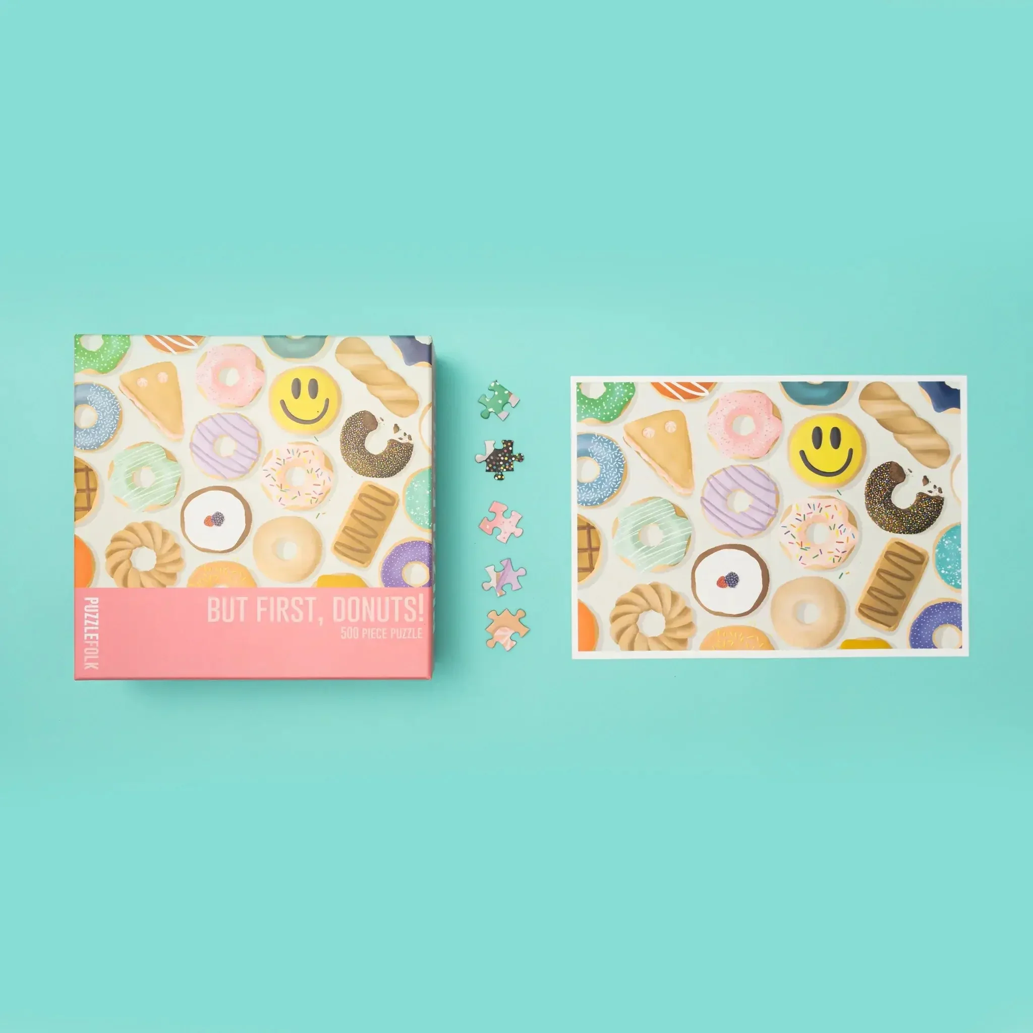 But First, Donuts 500 Piece Jigsaw Puzzle by Puzzlefolk - Image 4
