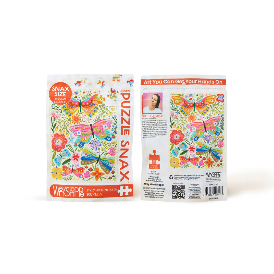 Butterfly Floral 100 Piece Puzzle Snax - Image 5