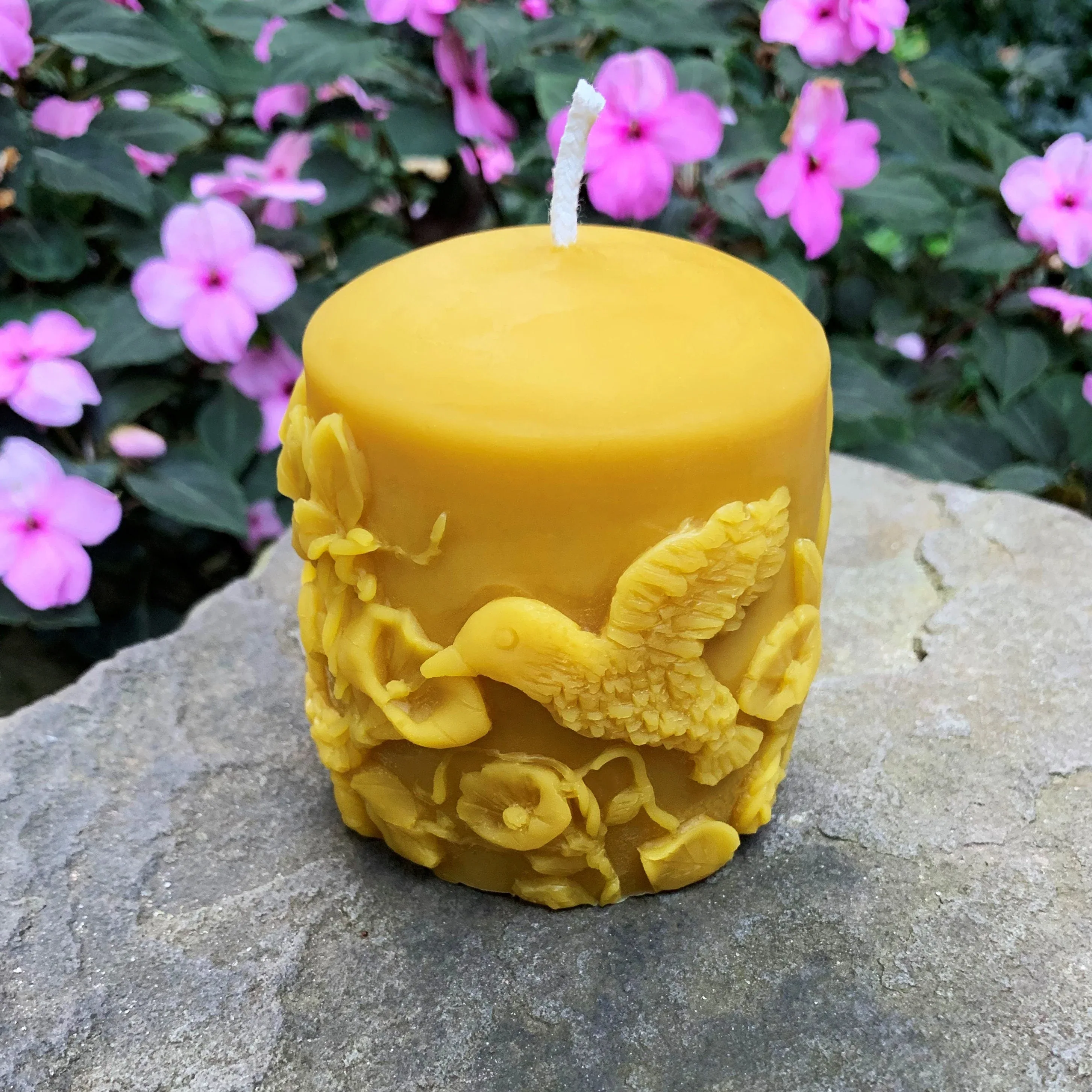 Butterfly | Hummingbird | Flower | Beeswax Pillar Set - Image 3