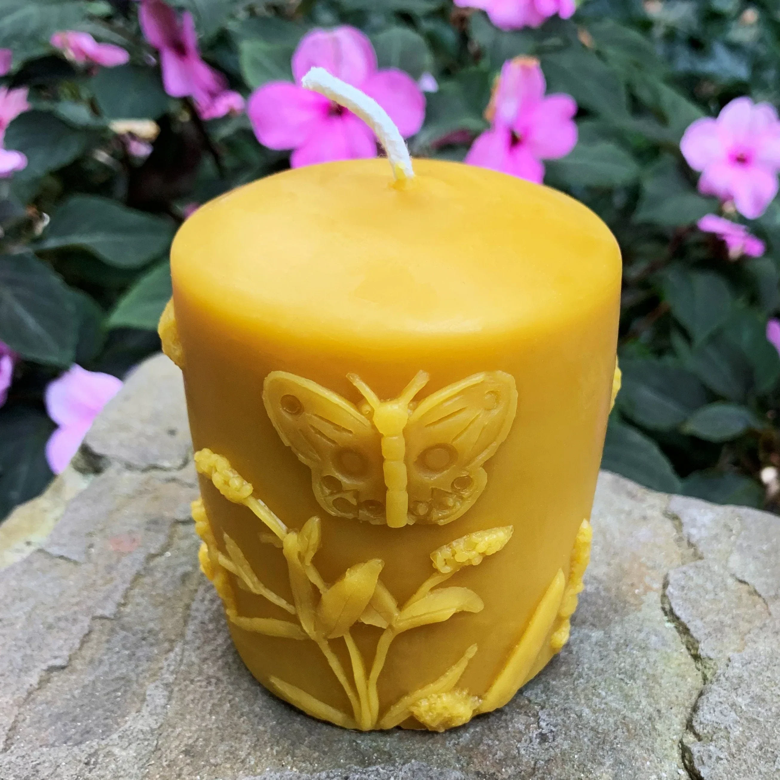 Butterfly | Hummingbird | Flower | Beeswax Pillar Set - Image 4