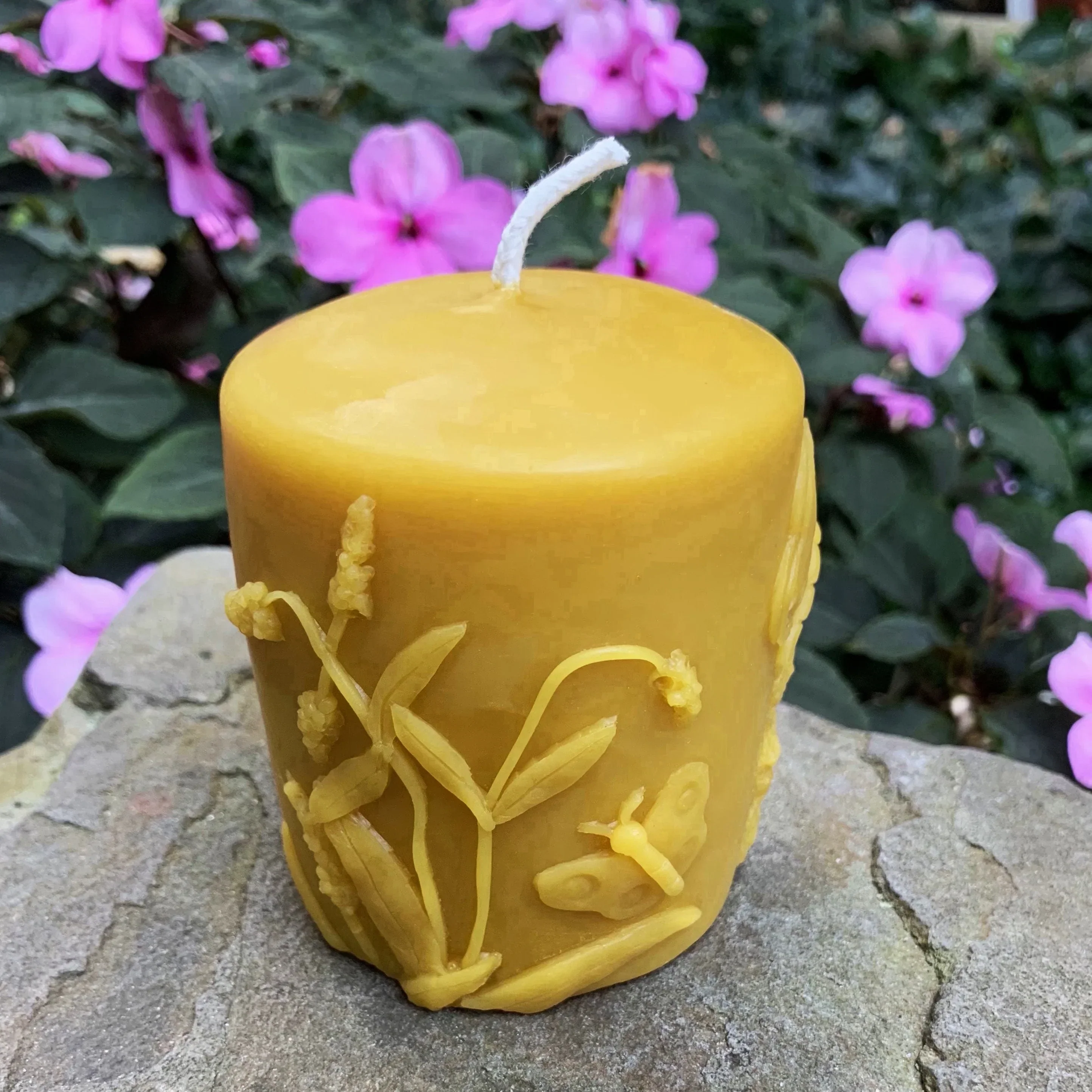 Butterfly | Hummingbird | Flower | Beeswax Pillar Set - Image 5
