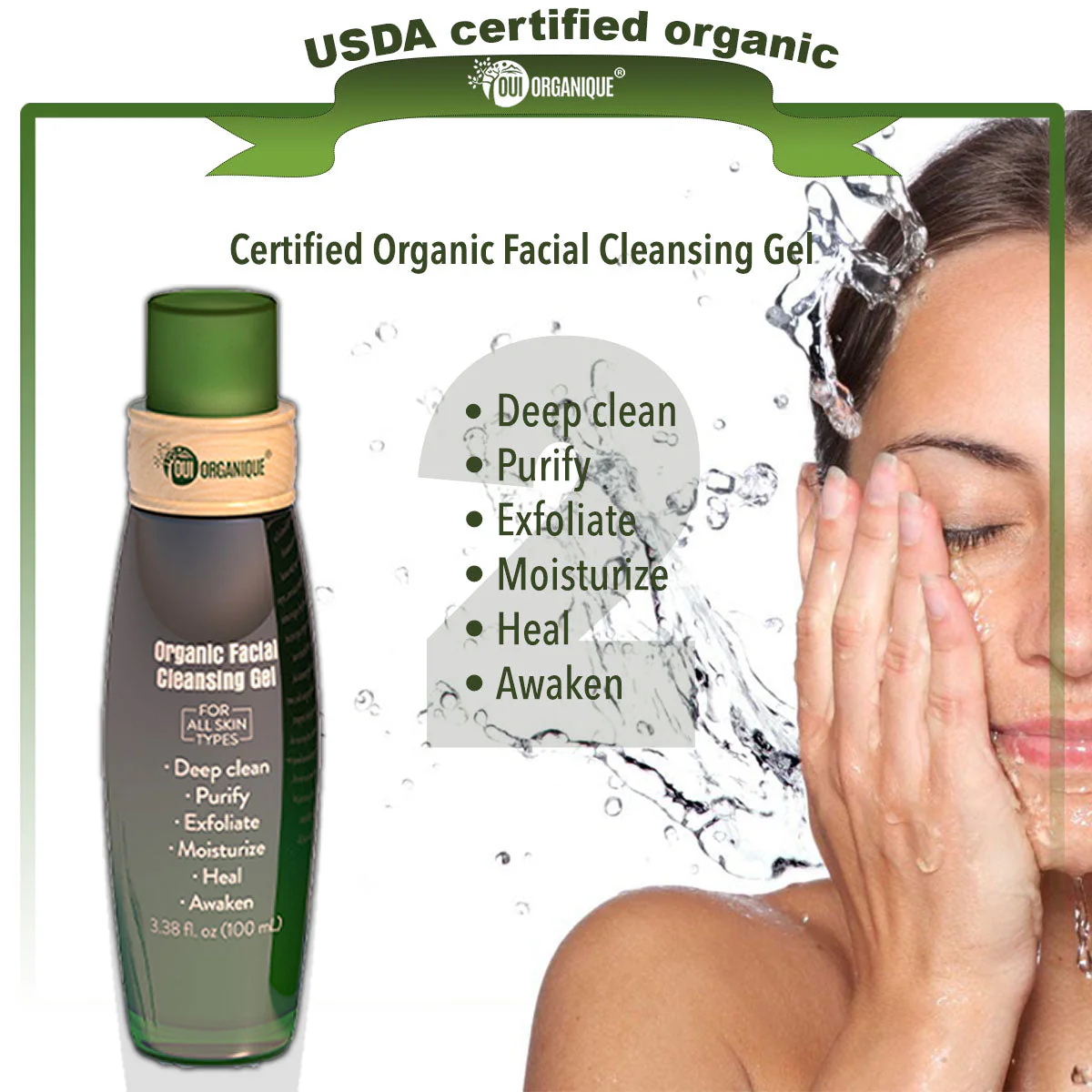 Buy one Organic Facial Cleansing Gel 100ml, and get one Organic pH balancing Facial Toner 40ml for free!!! - Image 3