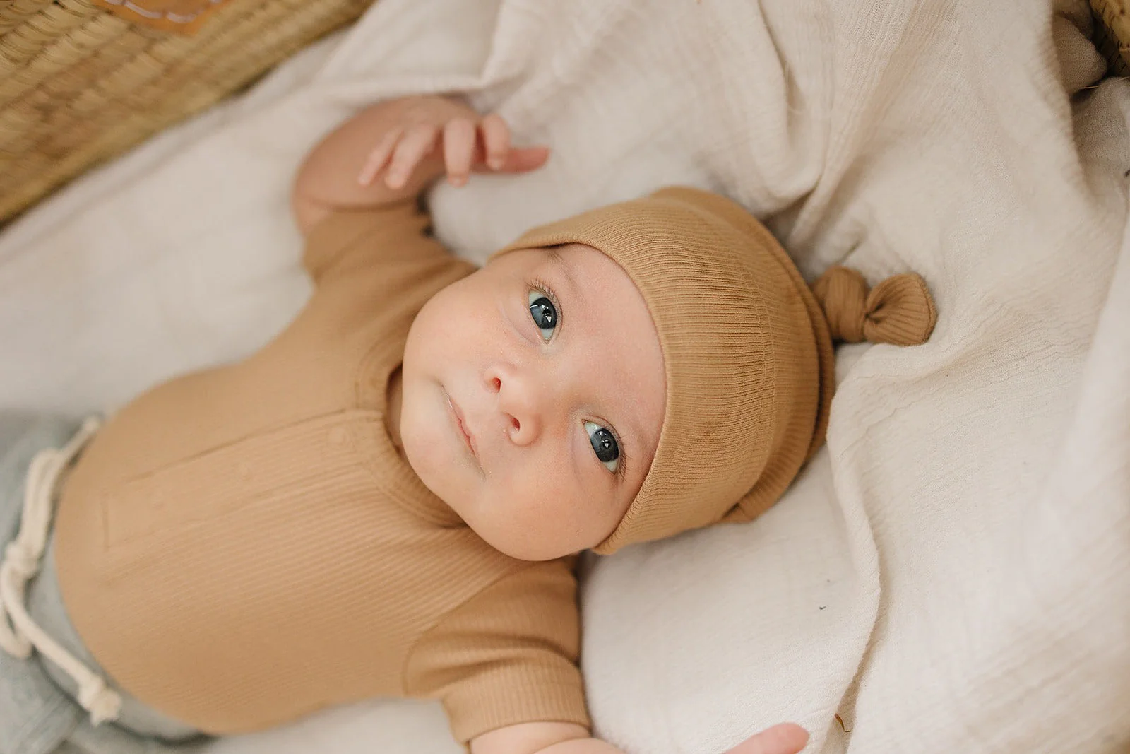 Cafe Organic Ribbed Newborn Knot Hat - Image 3