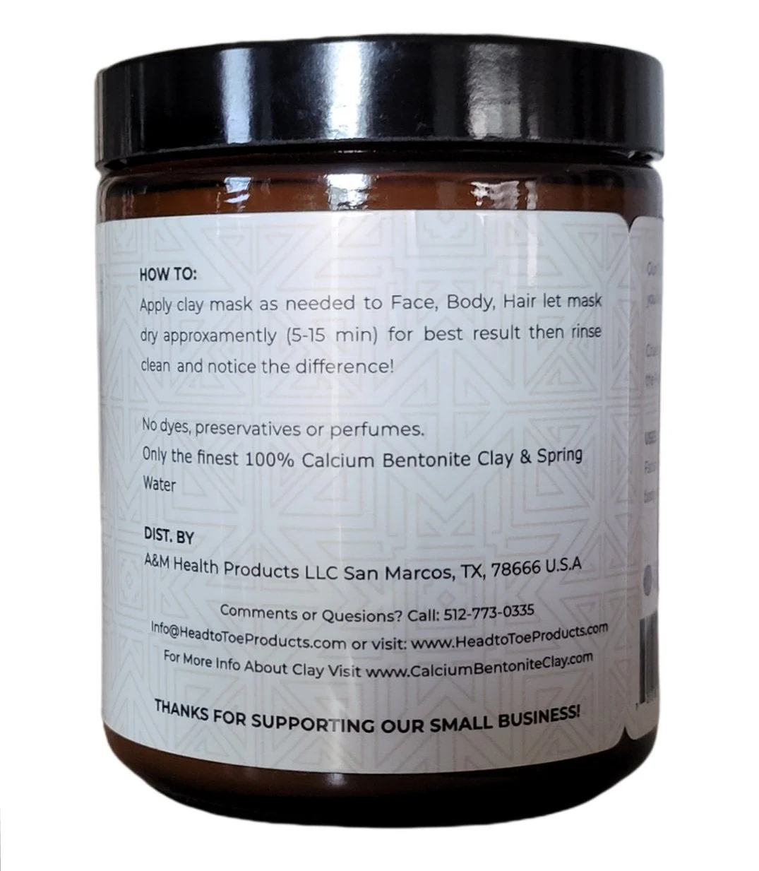 Calcium Bentonite Clay Face Mask - Ready-to-Use, Pure Spring Water - Image 7