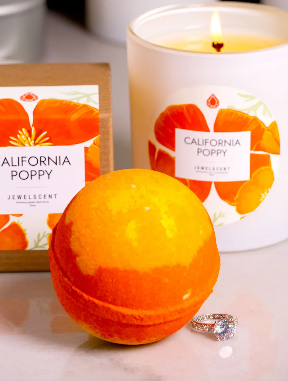 California Poppy 10oz Signature Jewelry Candle - Image 3