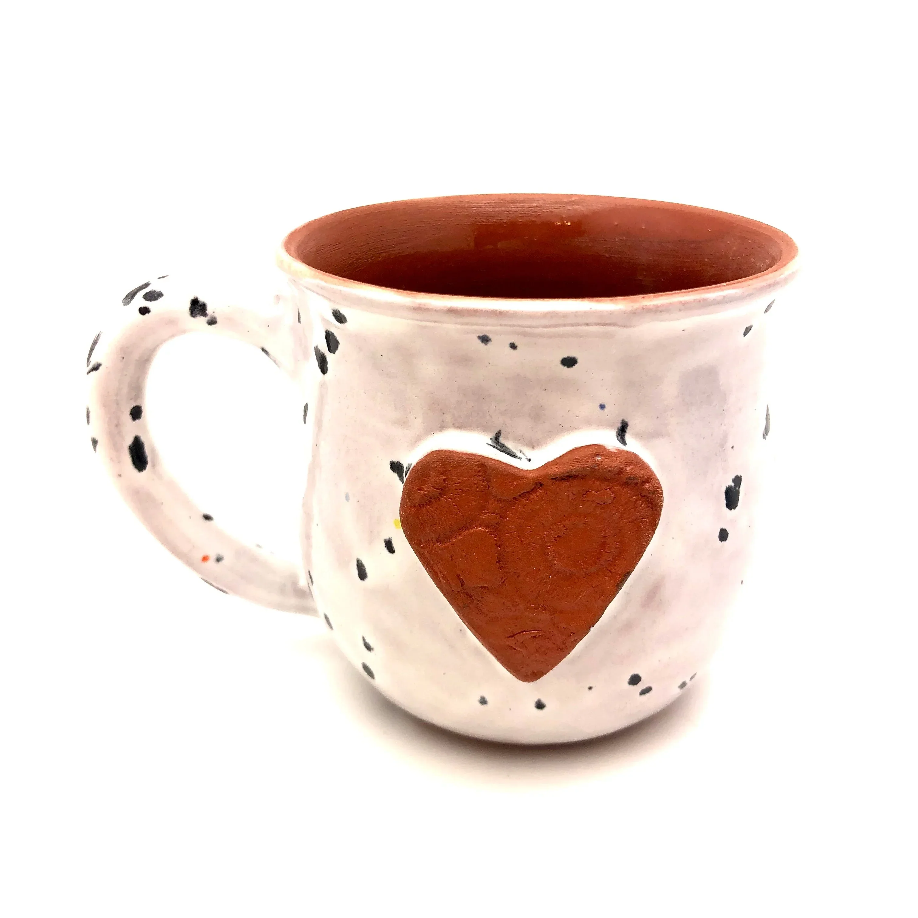 Calliope Heart Mug - Speckled White - Image 2