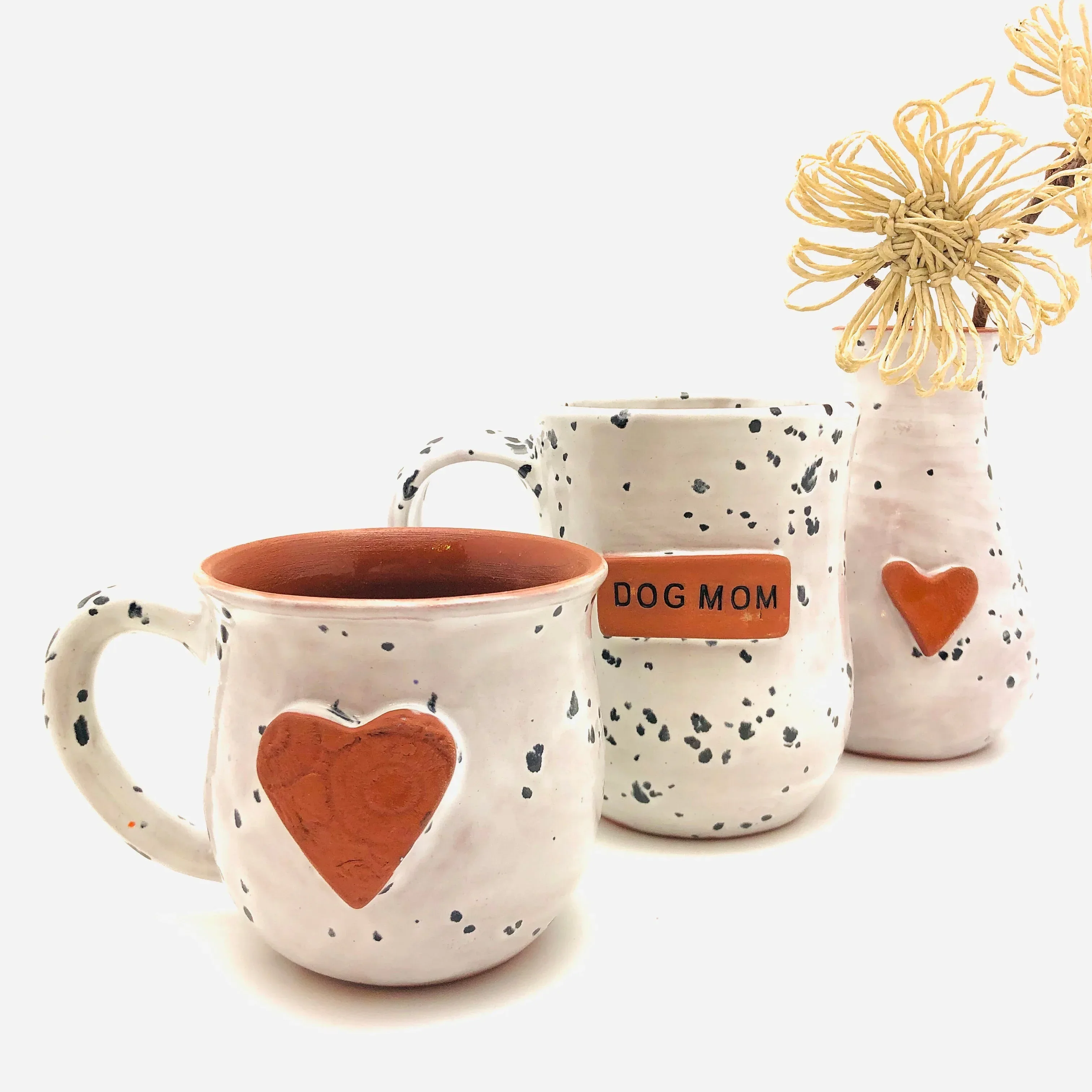 Calliope Heart Mug - Speckled White - Image 3