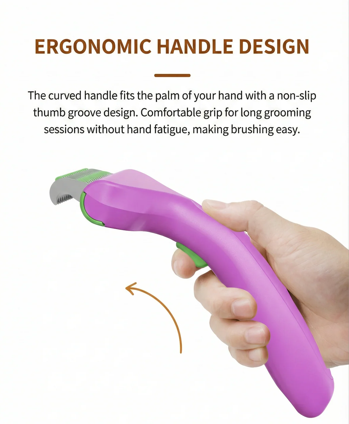 CalmCare Grooming Brush with One-Click Fur Release by Dr. Milou - Image 6