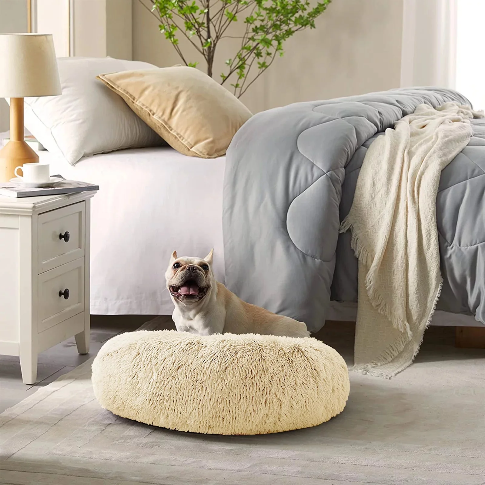 Calming Donut Dog Bed Anti-Anxiety - Image 3