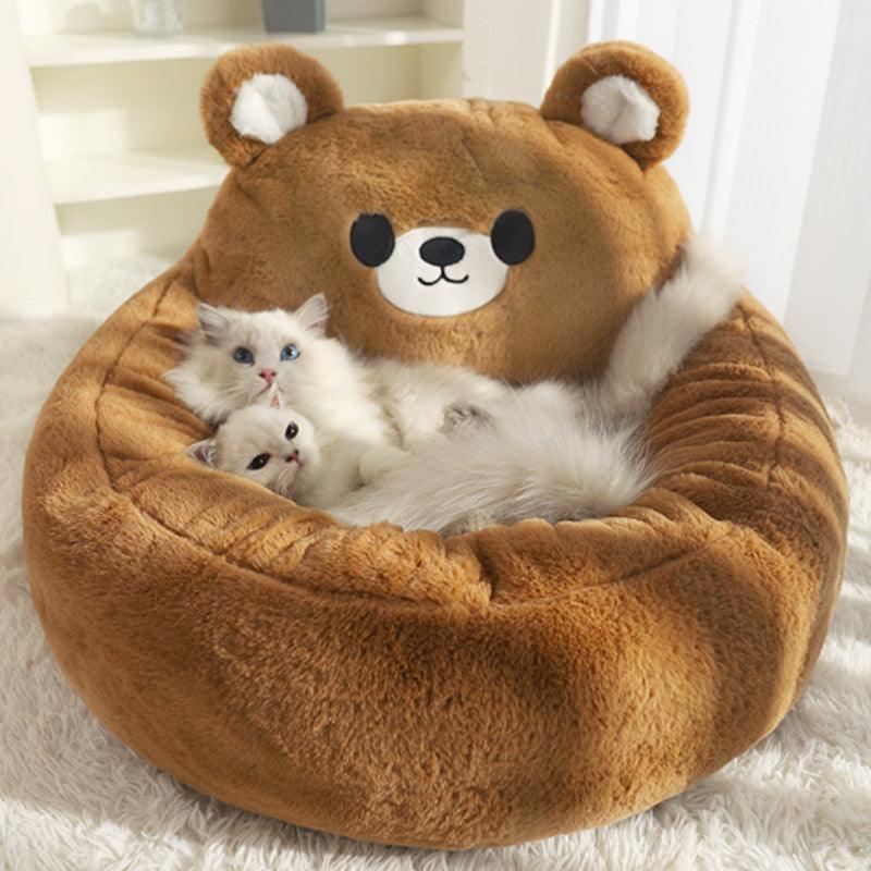 Calming Fluffy Sleep Cute Cat Bed - Image 6