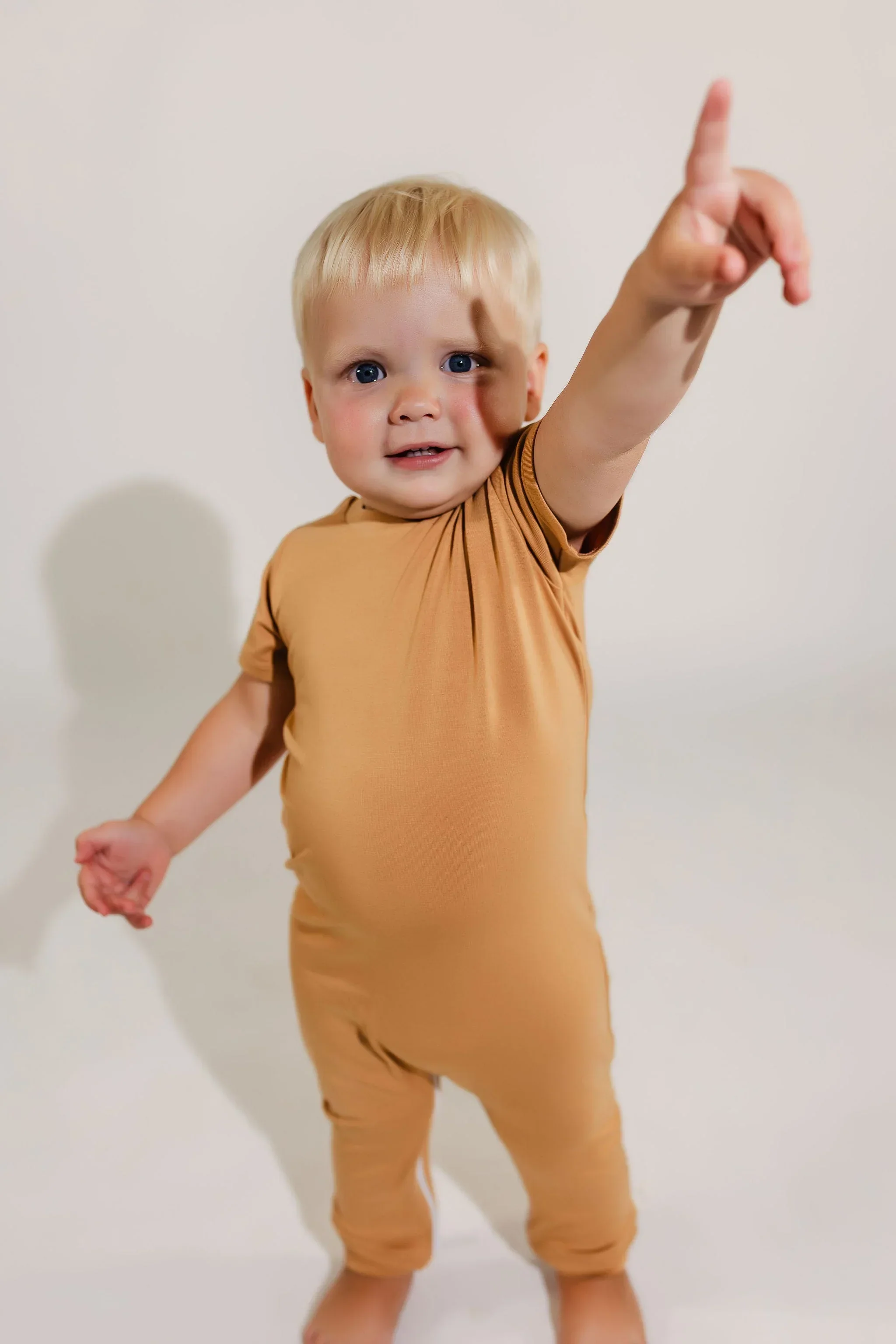 Camel Bamboo Lyocell Zip Romper - Image 4