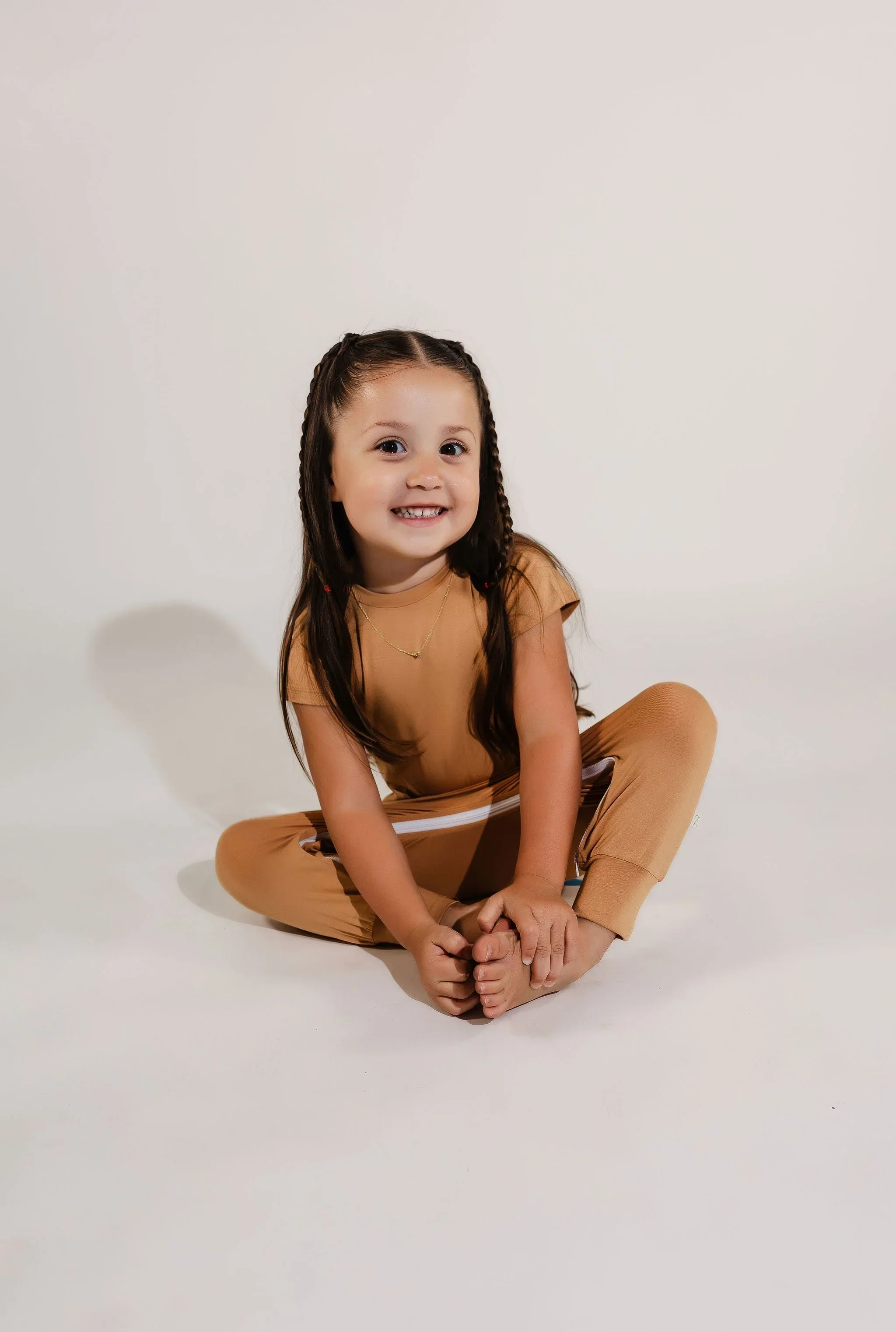 Camel Bamboo Lyocell Zip Romper - Image 5