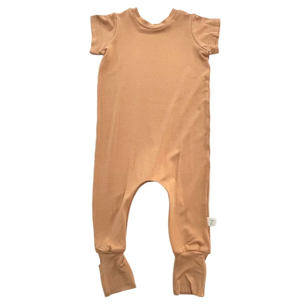 Camel Bamboo Lyocell Zip Romper - Image 9