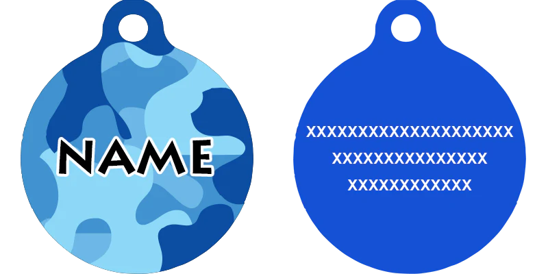 Camo Blue HD Dog ID Tag - Image 2