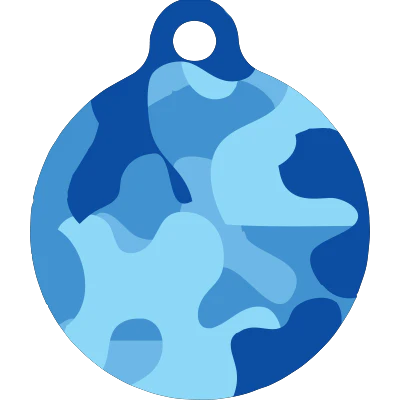 Camo Blue HD Dog ID Tag - Image 3