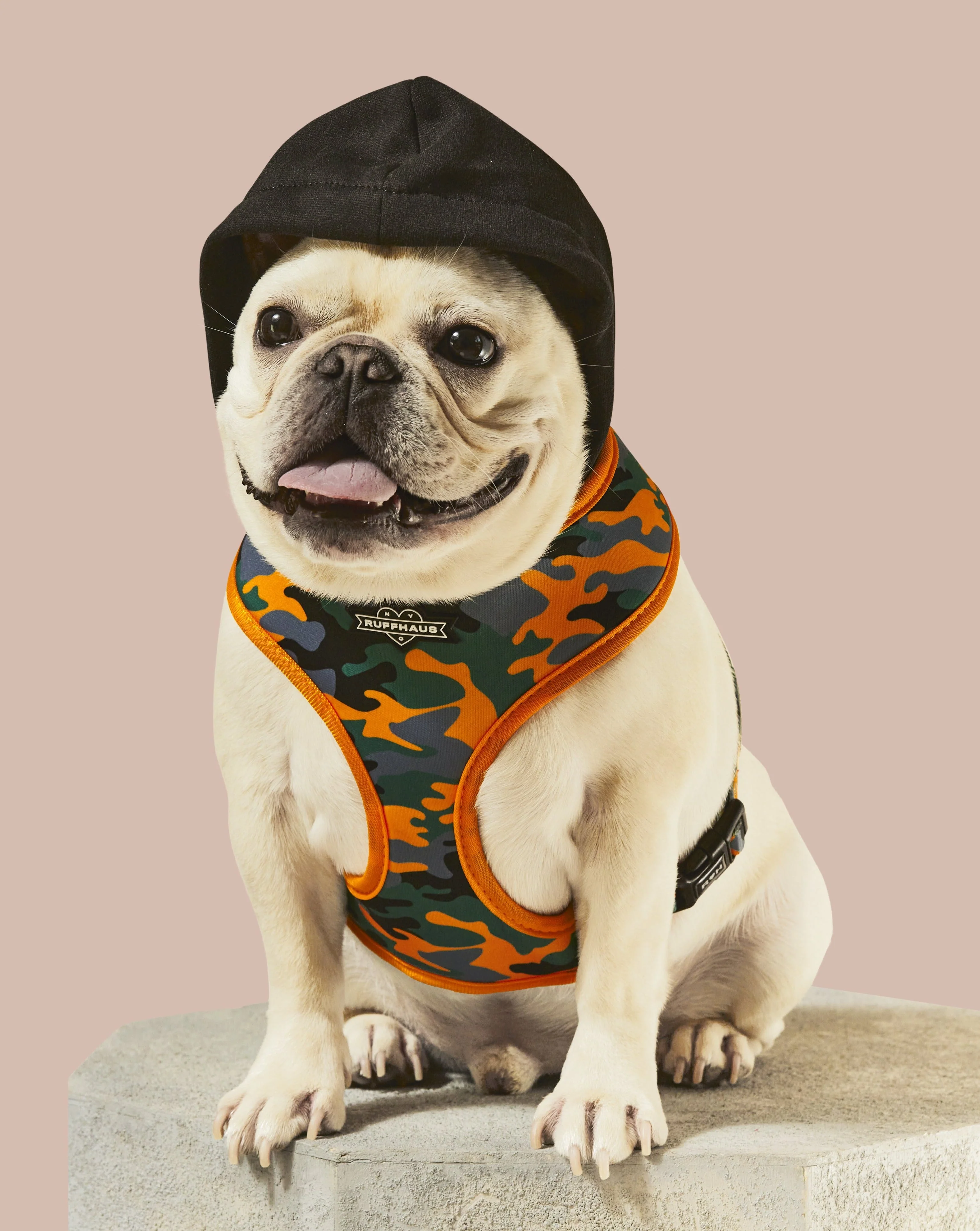 Camo QT Orange Hoodie Harness - Image 2