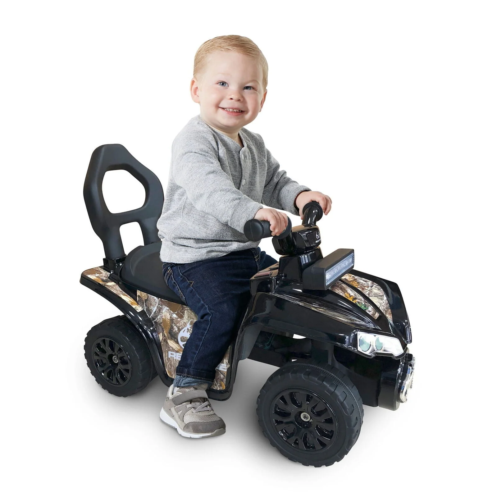 Camo Ride-On Toy Car with Storage Seat and 3 Animal Sounds - Image 8