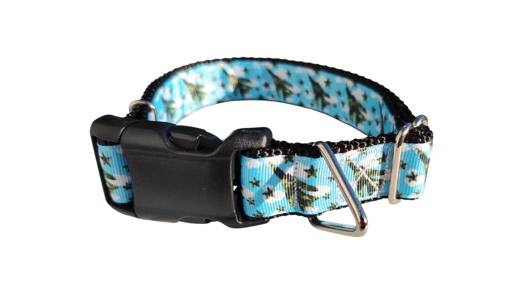 Camouflage Airplanes Nylon Dog Collar - Image 2