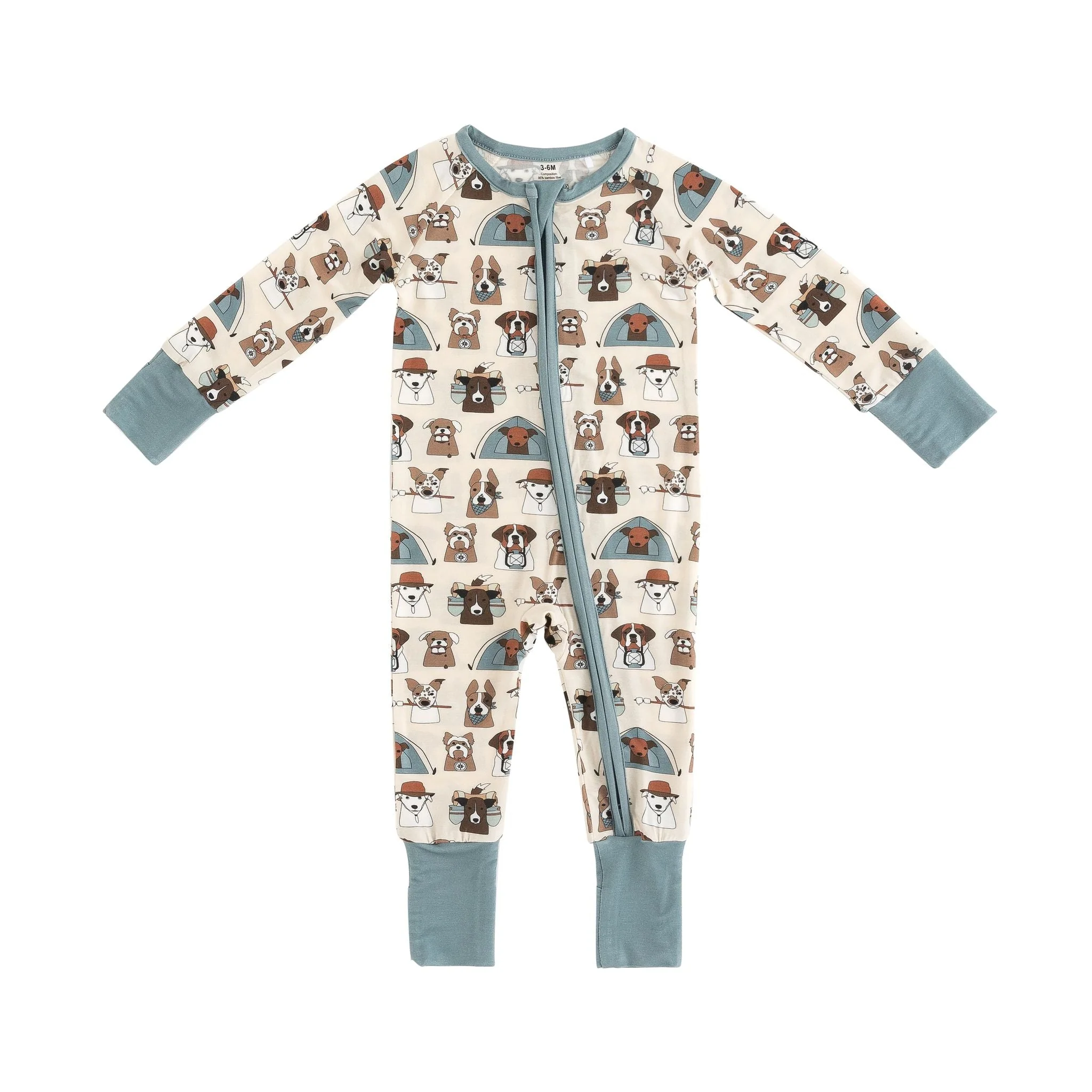 Camp Paws (Convertible Zip Footies) - Blue - Image 2