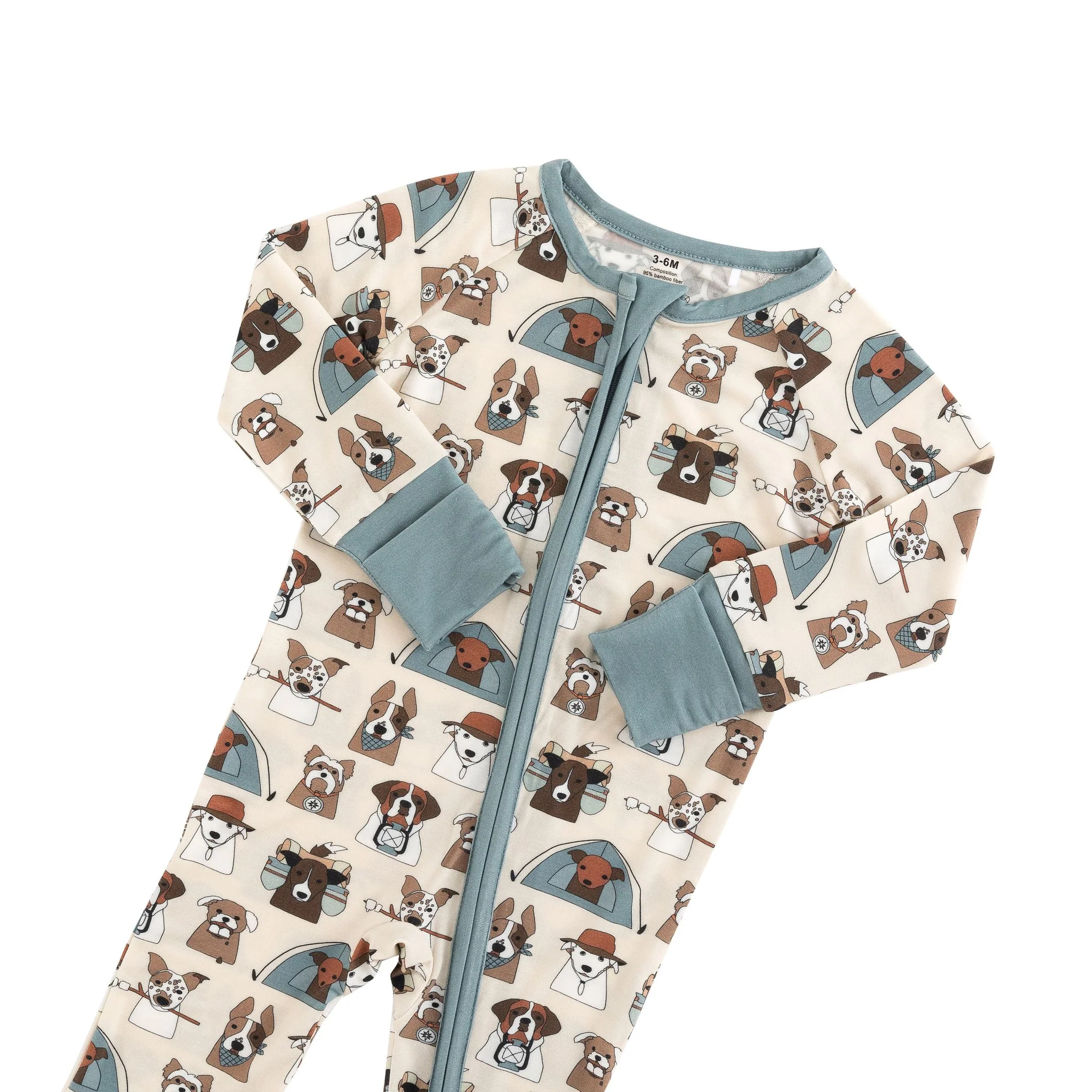 Camp Paws (Convertible Zip Footies) - Blue - Image 5