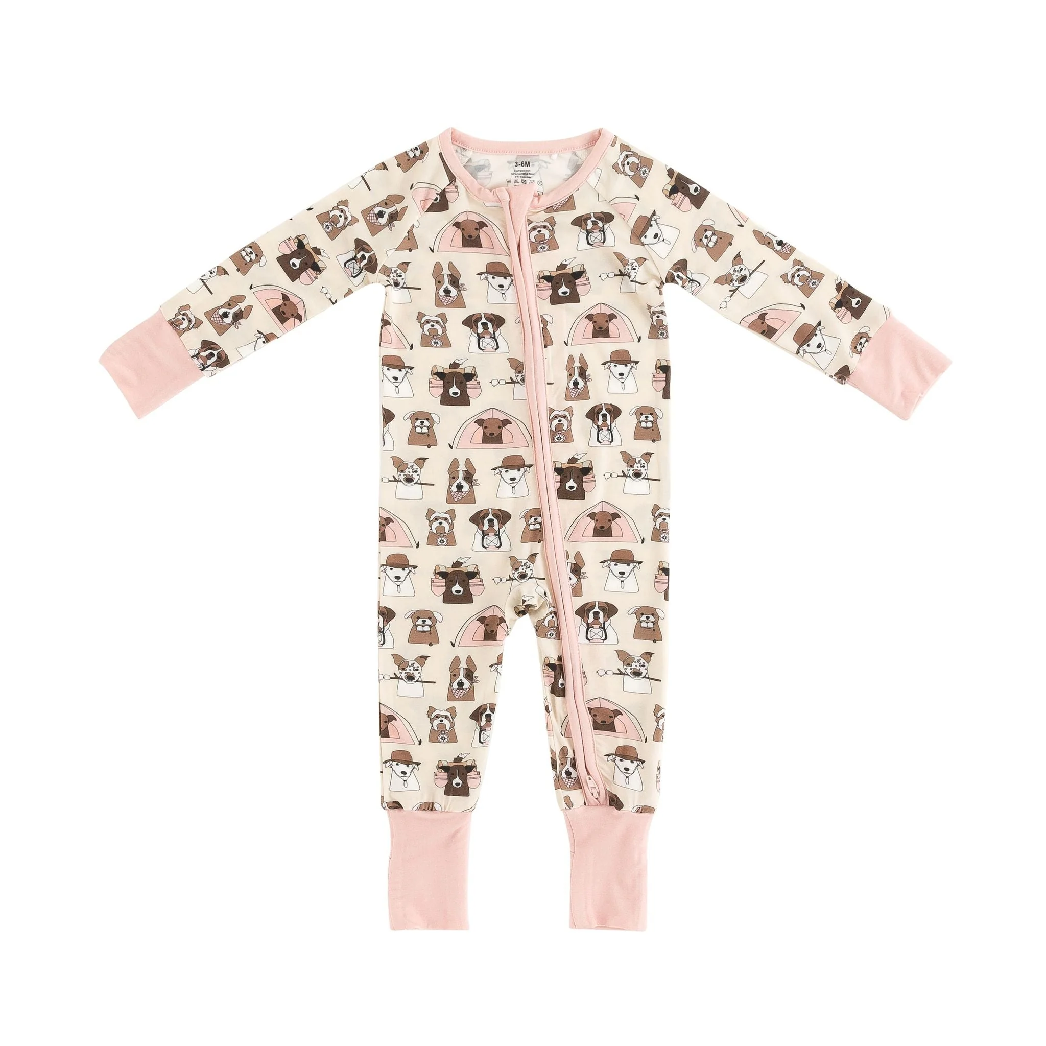 Camp Paws (Convertible Zip Footies) - Pink - Image 2