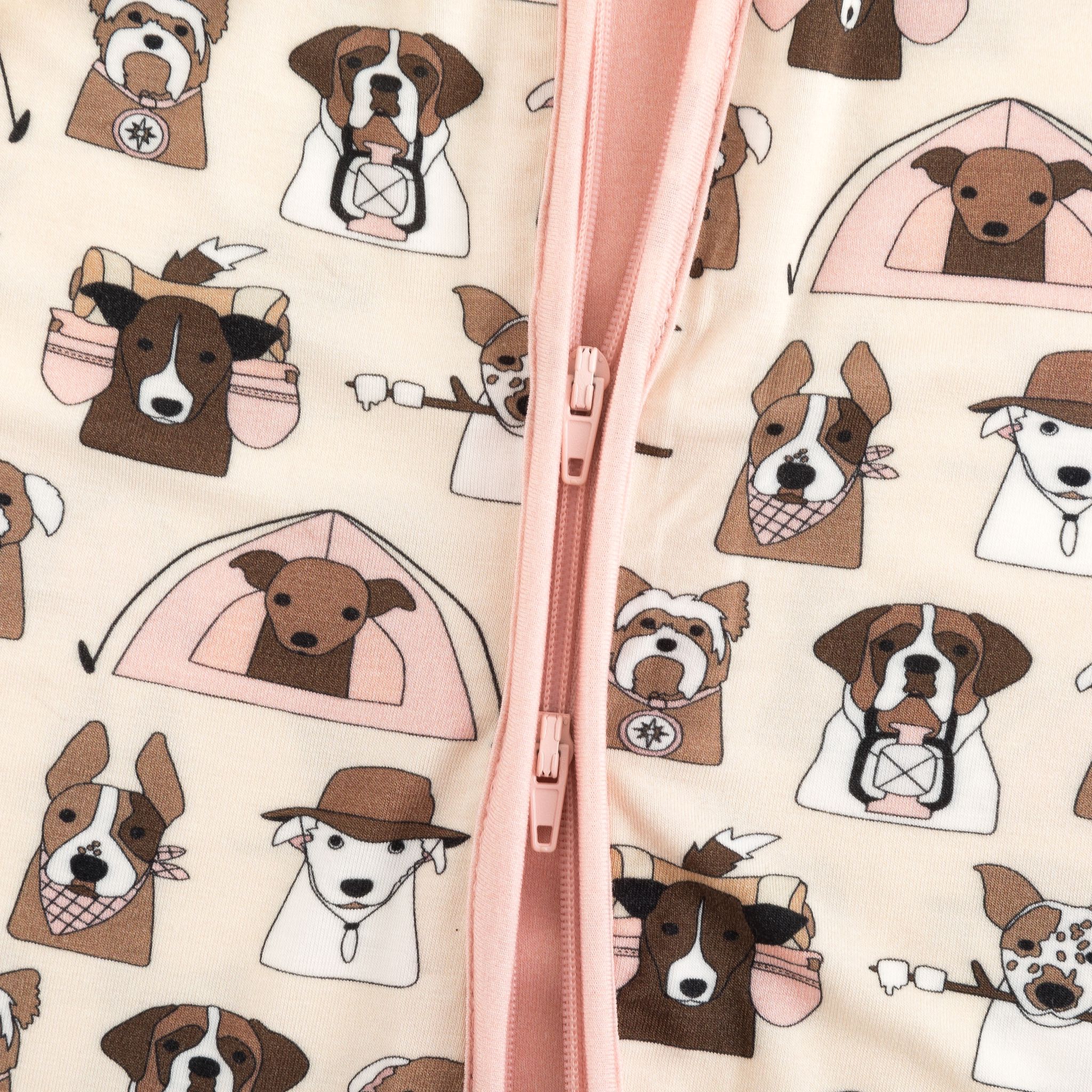 Camp Paws (Convertible Zip Footies) - Pink - Image 4