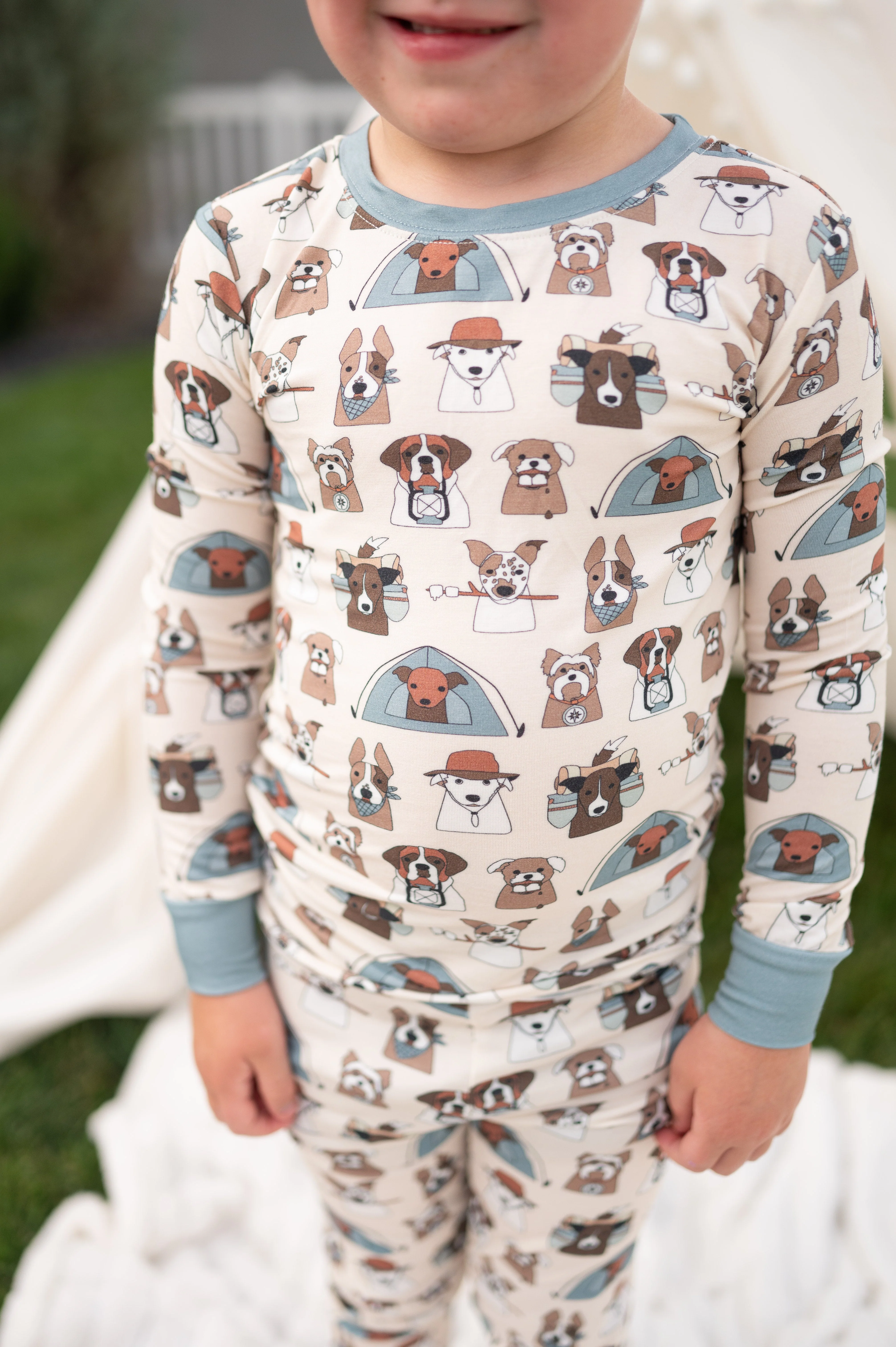 Camp Paws (Long Sleeve PJ) - Blue - Image 3