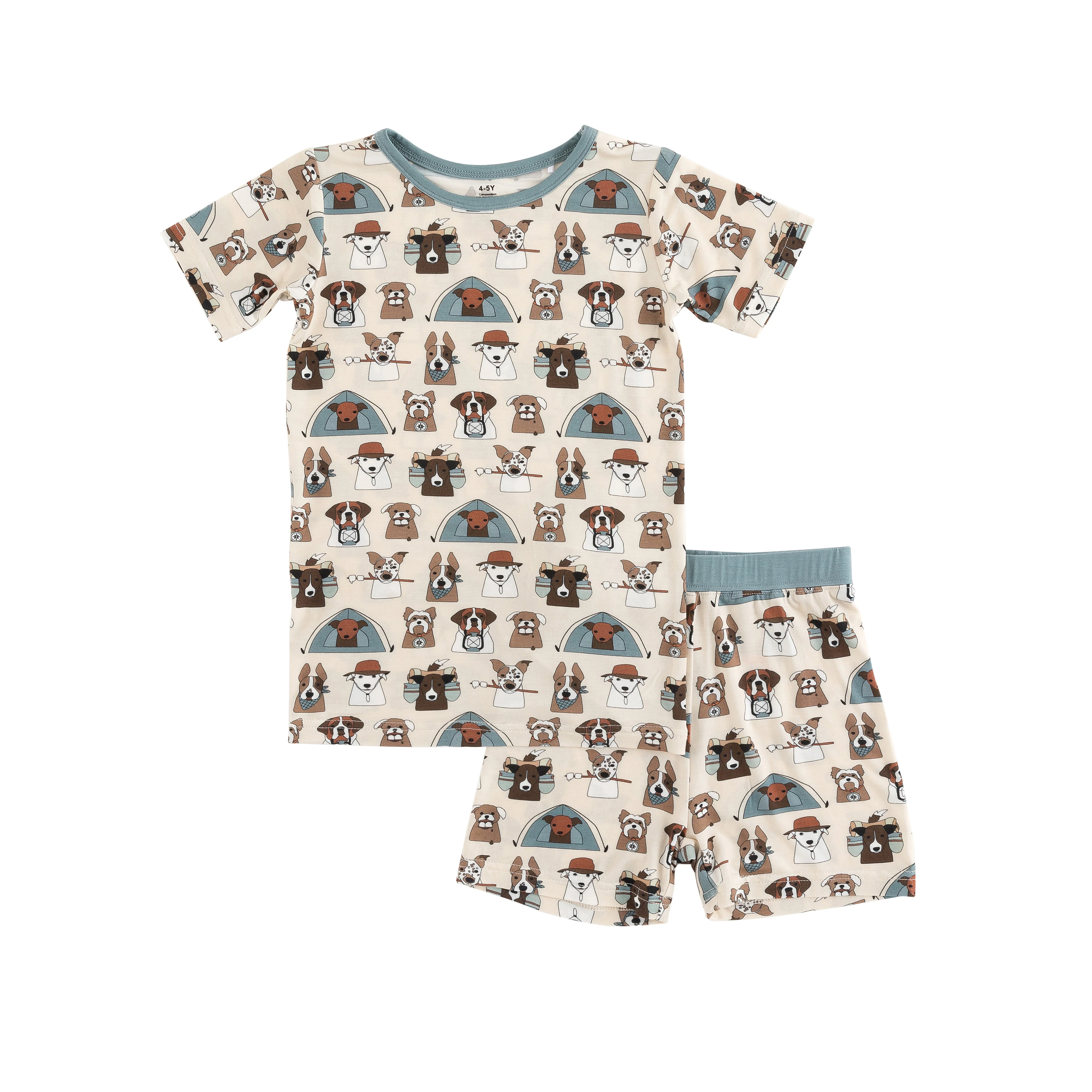 Camp Paws (Short PJ Set) - Blue - Image 2