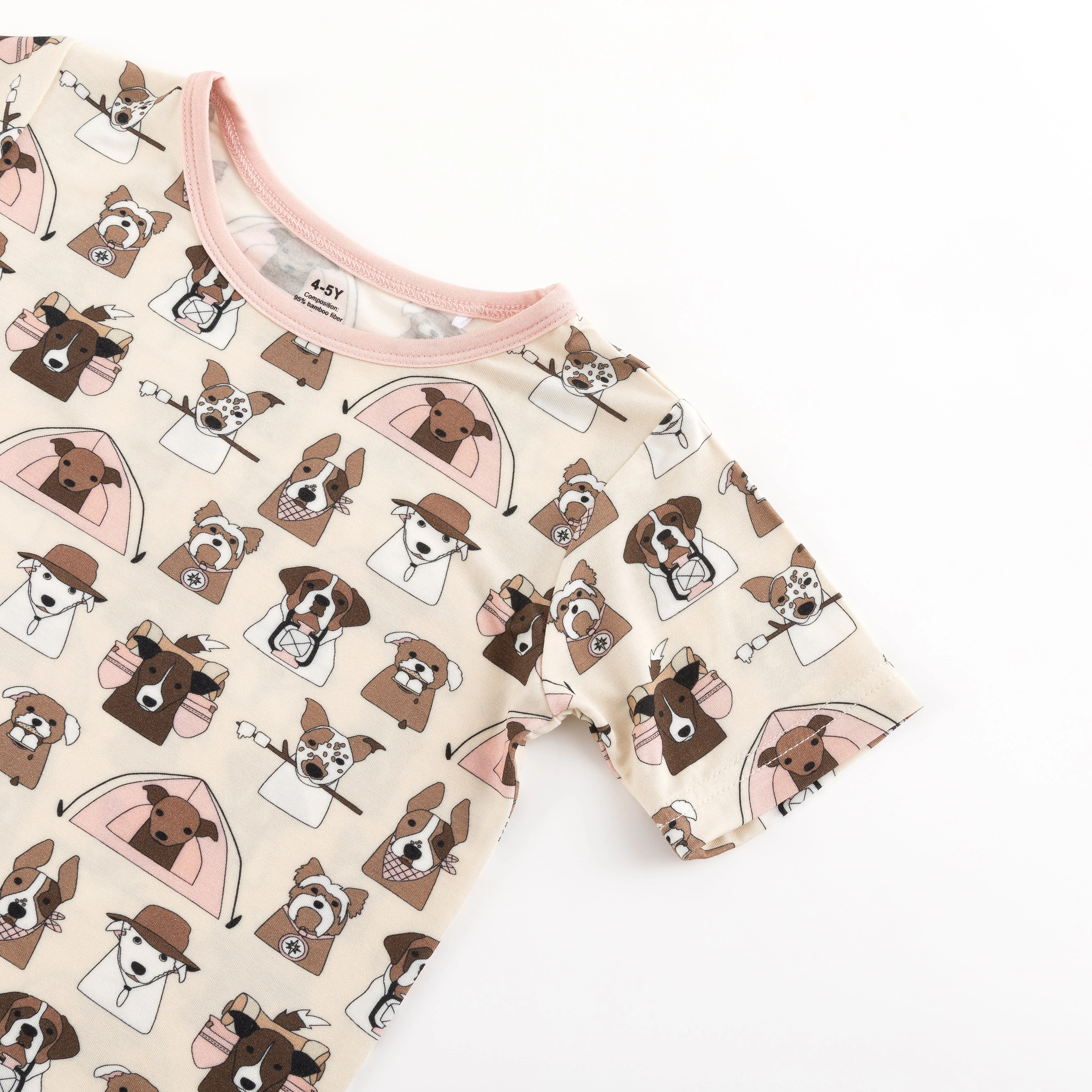 Camp Paws (Short Sleeve PJ) - Pink - Image 2