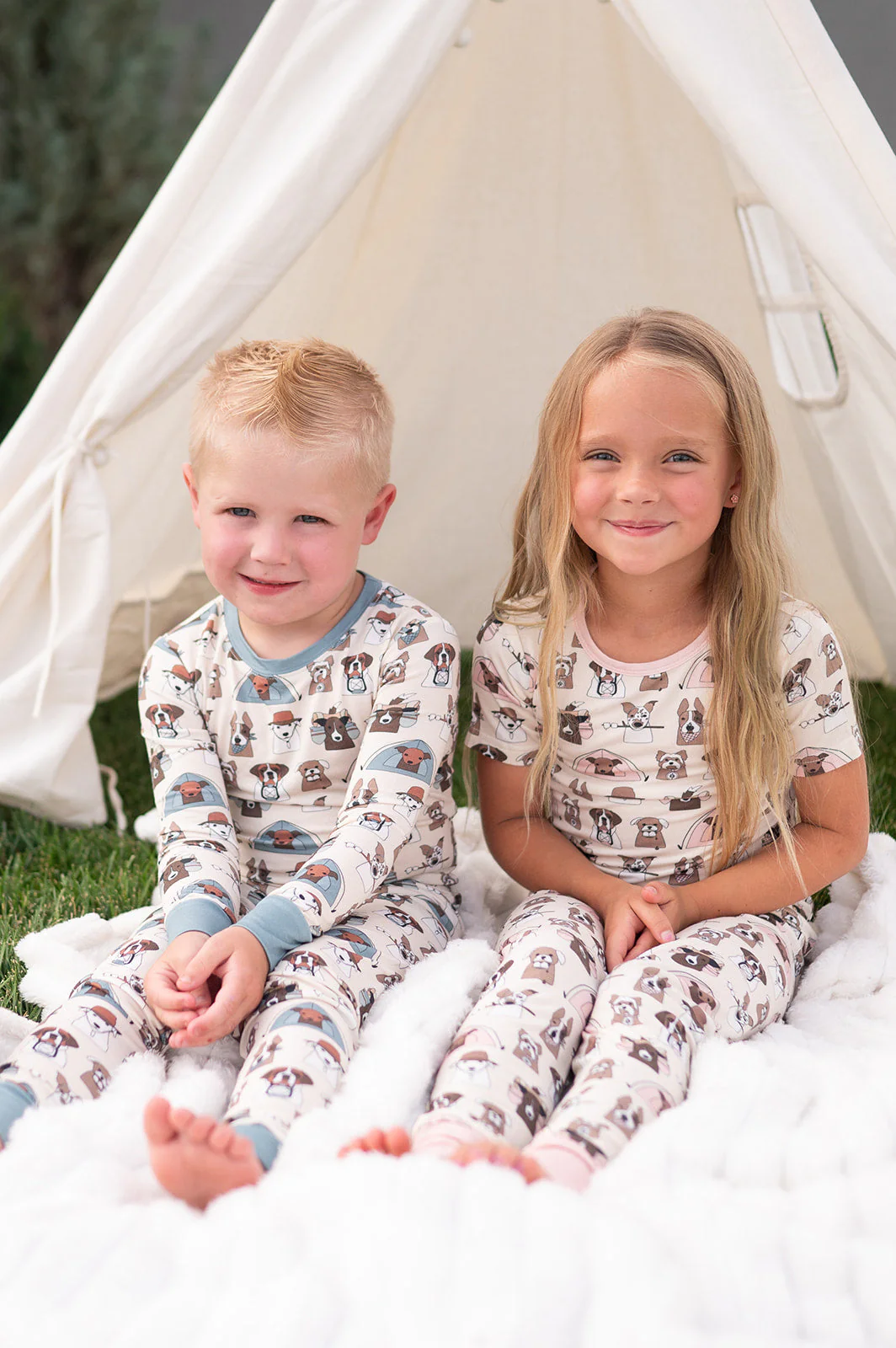 Camp Paws (Short Sleeve PJ) - Pink - Image 3