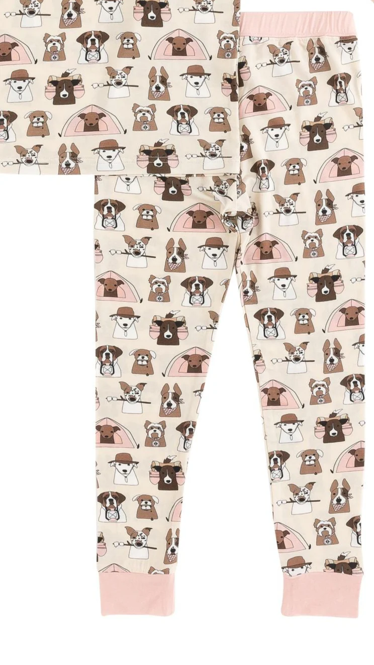 Camp Paws (Short Sleeve PJ) - Pink - Image 4