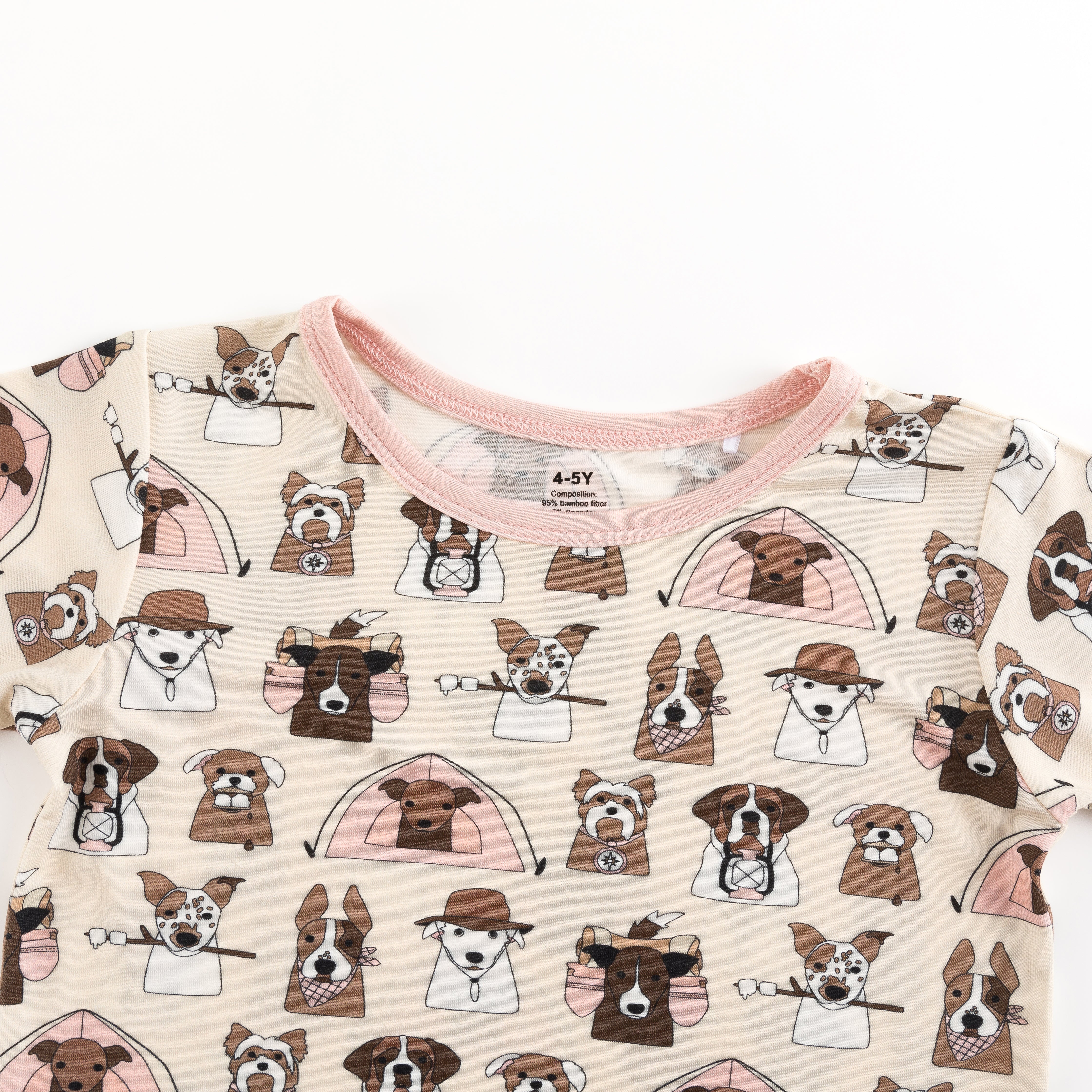Camp Paws (Short Sleeve PJ) - Pink - Image 5