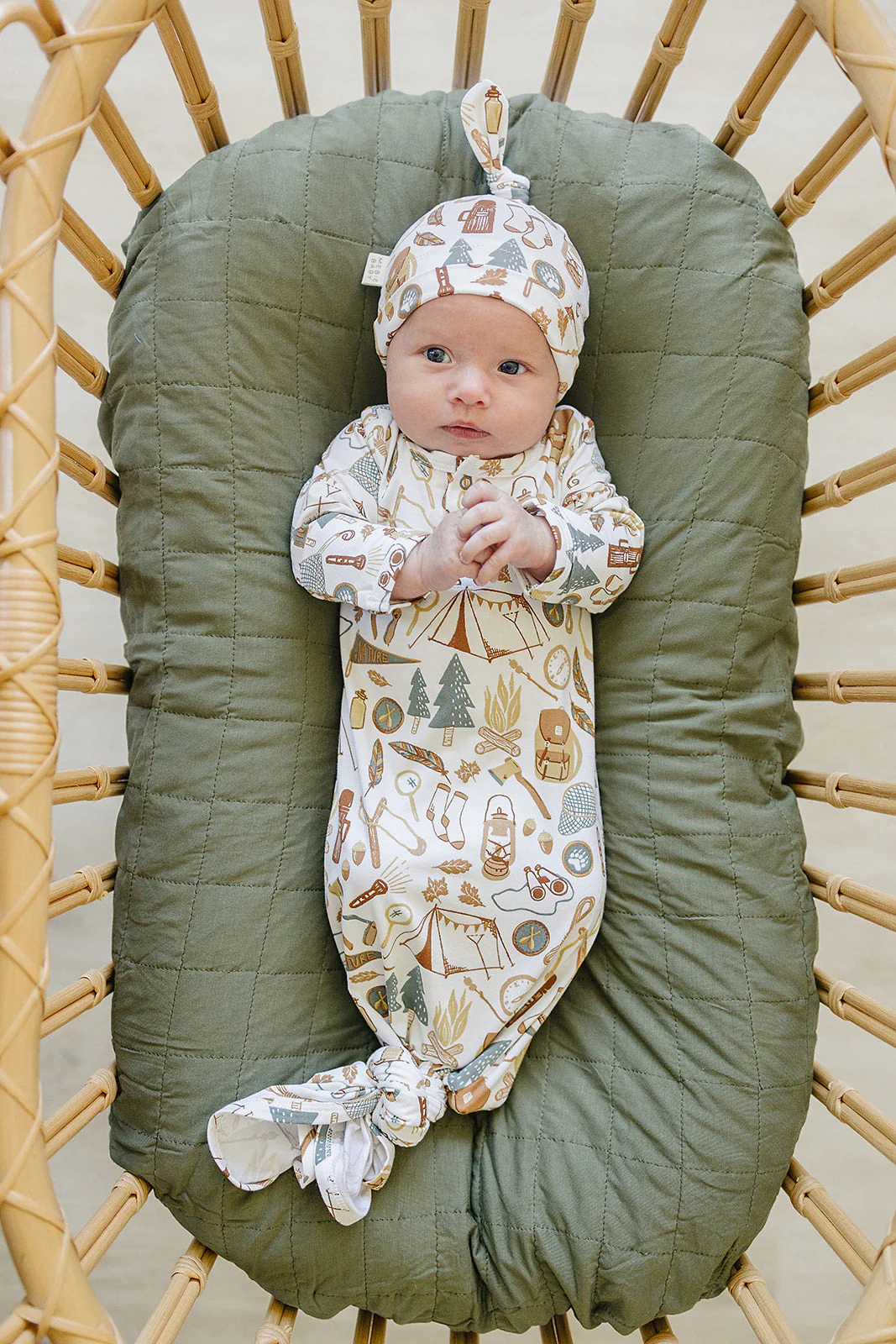 Camping Trip Bamboo Newborn Knot Hat - Image 2