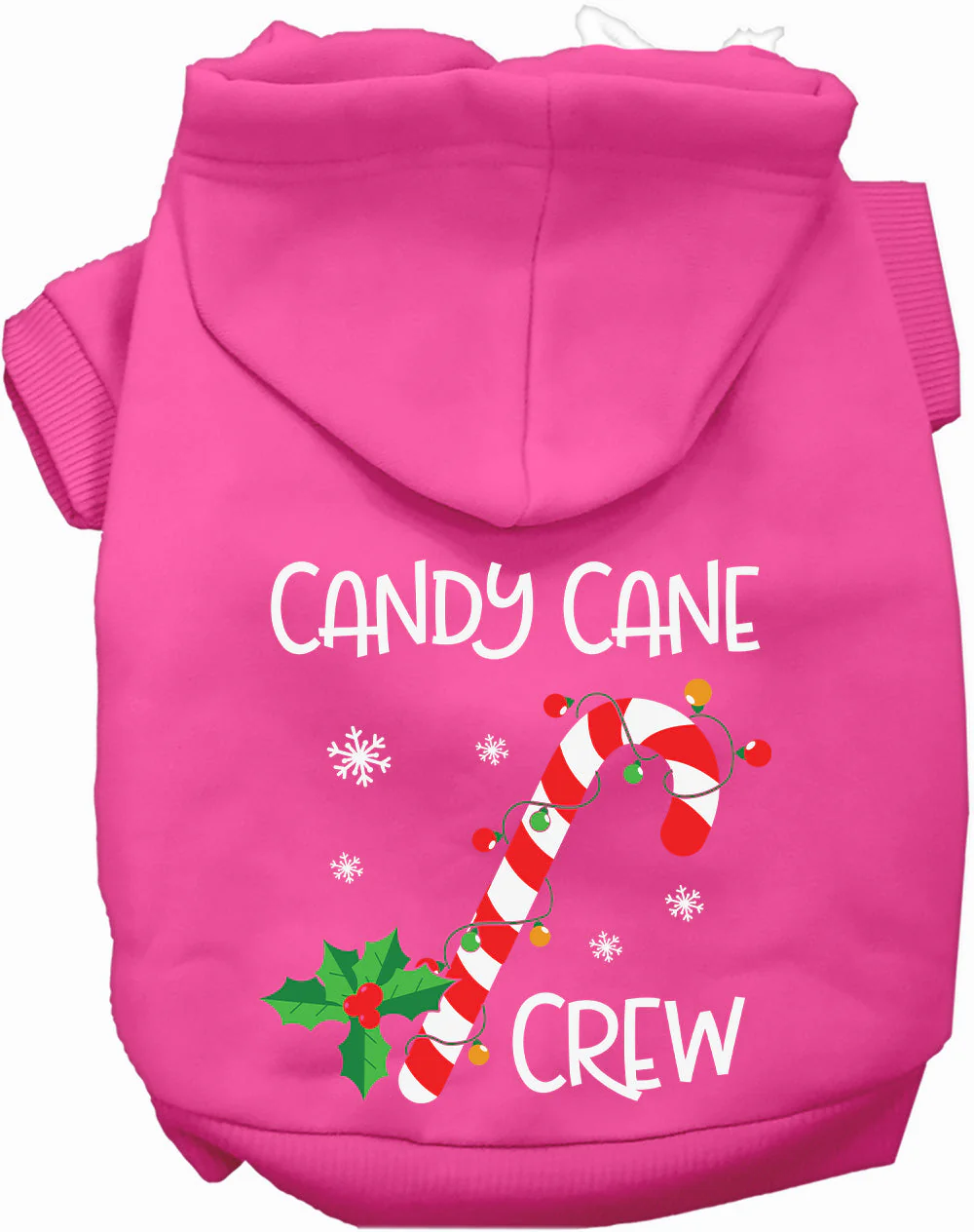 Candy Cane Crew Pet Hoodie - Image 4