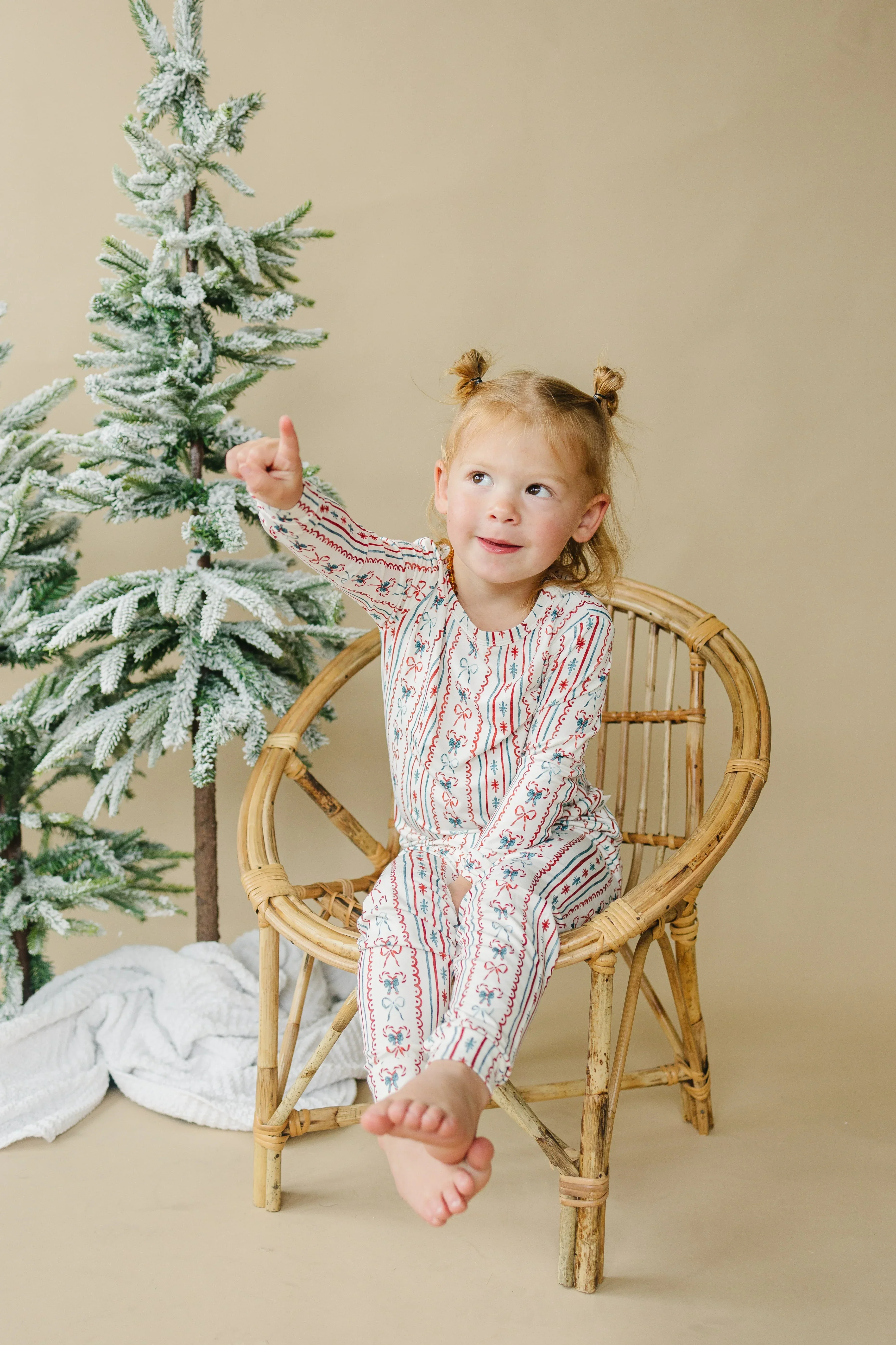 Candy Cane Lane Bamboo Christmas Pajamas - 2pc Set - Image 10