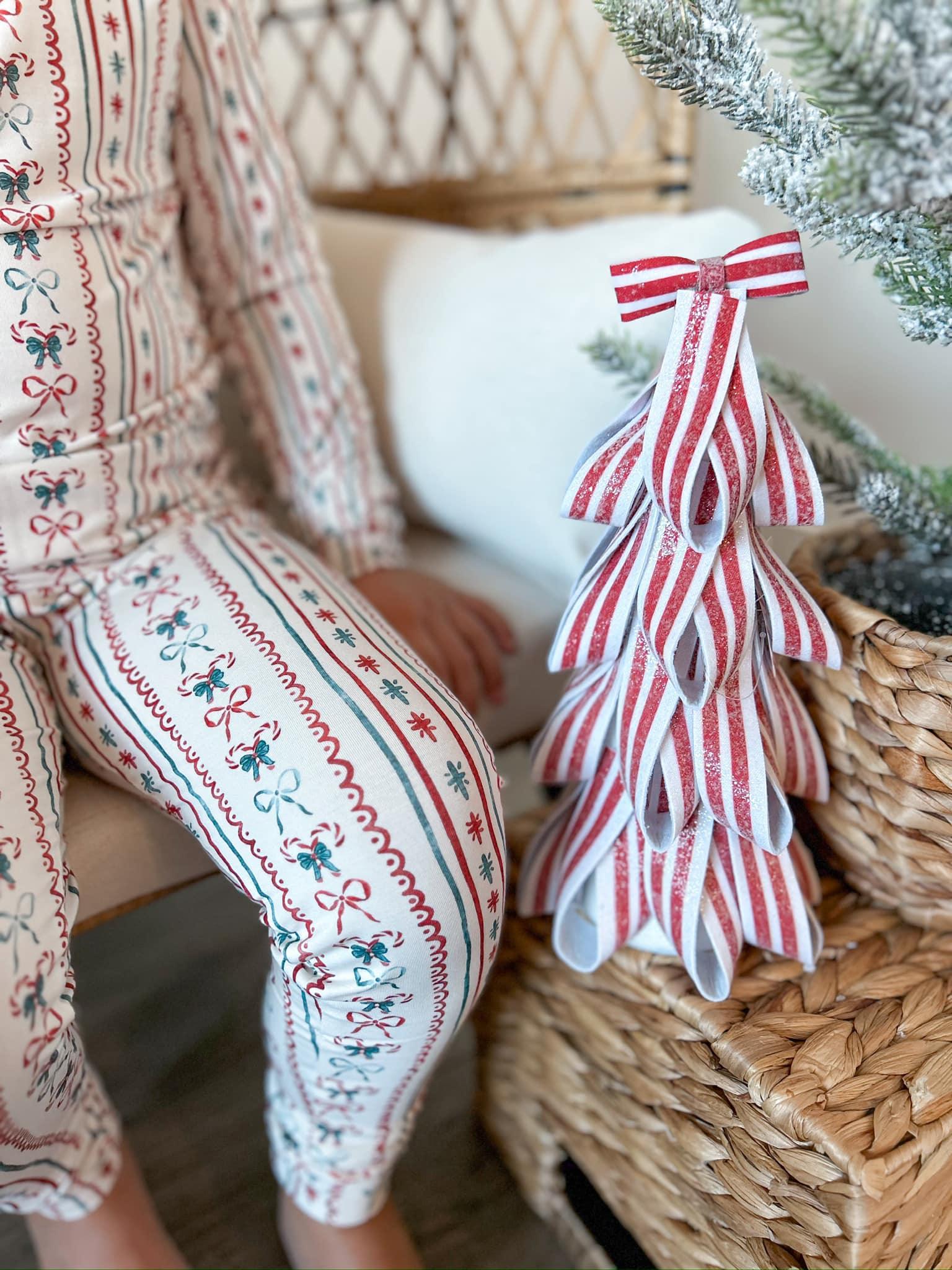 Candy Cane Lane Bamboo Christmas Pajamas - 2pc Set - Image 4