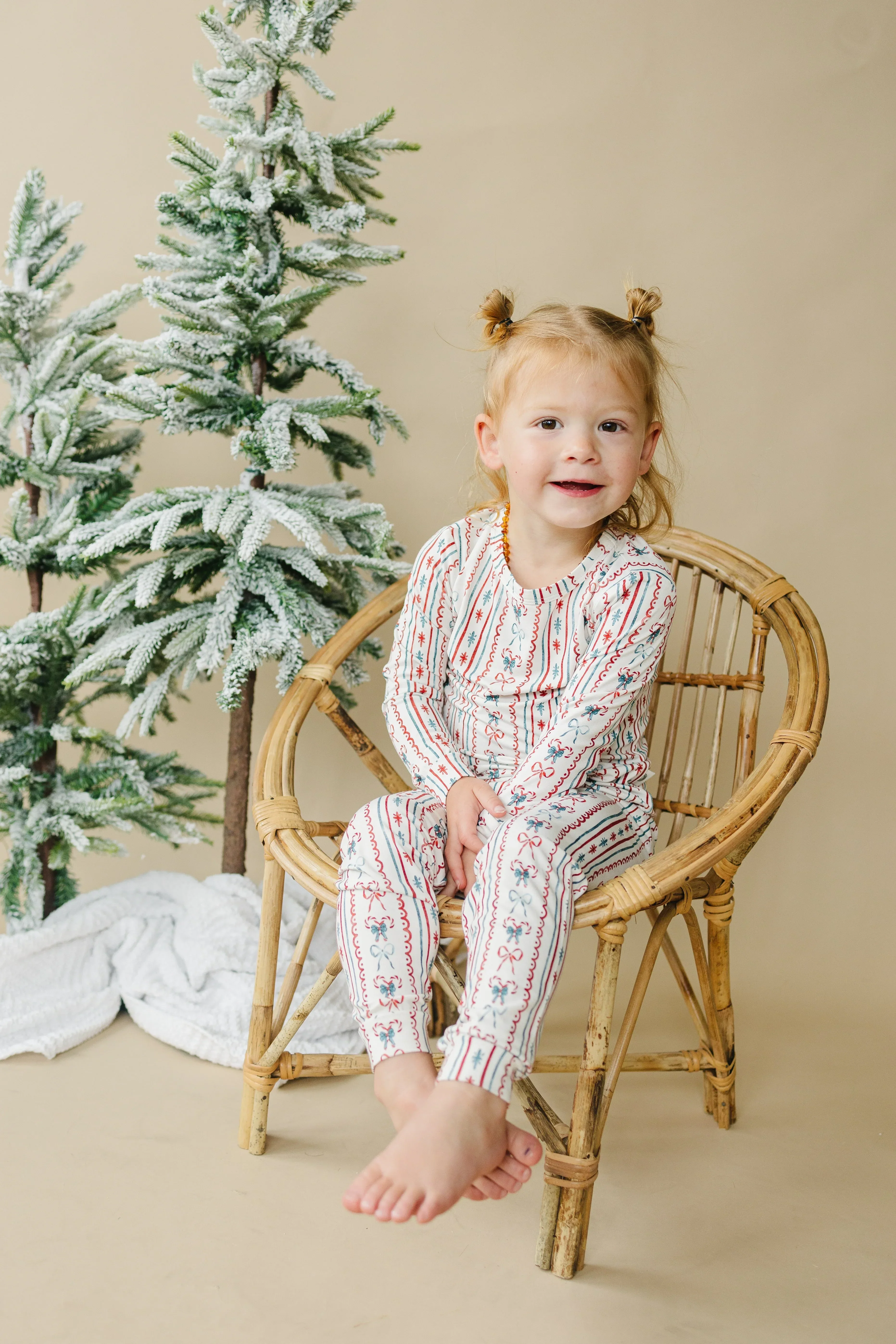 Candy Cane Lane Bamboo Christmas Pajamas - 2pc Set - Image 5