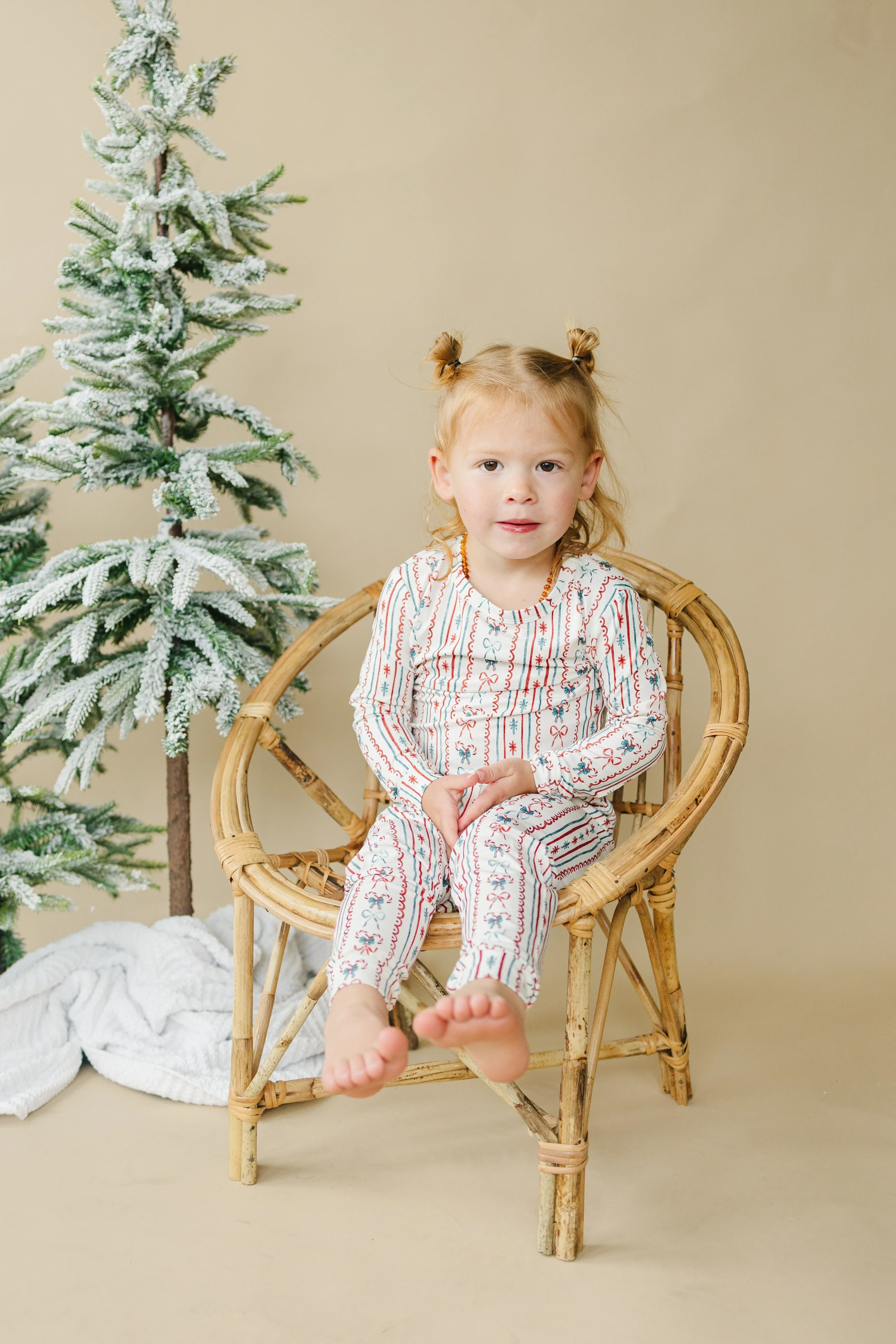 Candy Cane Lane Bamboo Christmas Pajamas - 2pc Set - Image 6