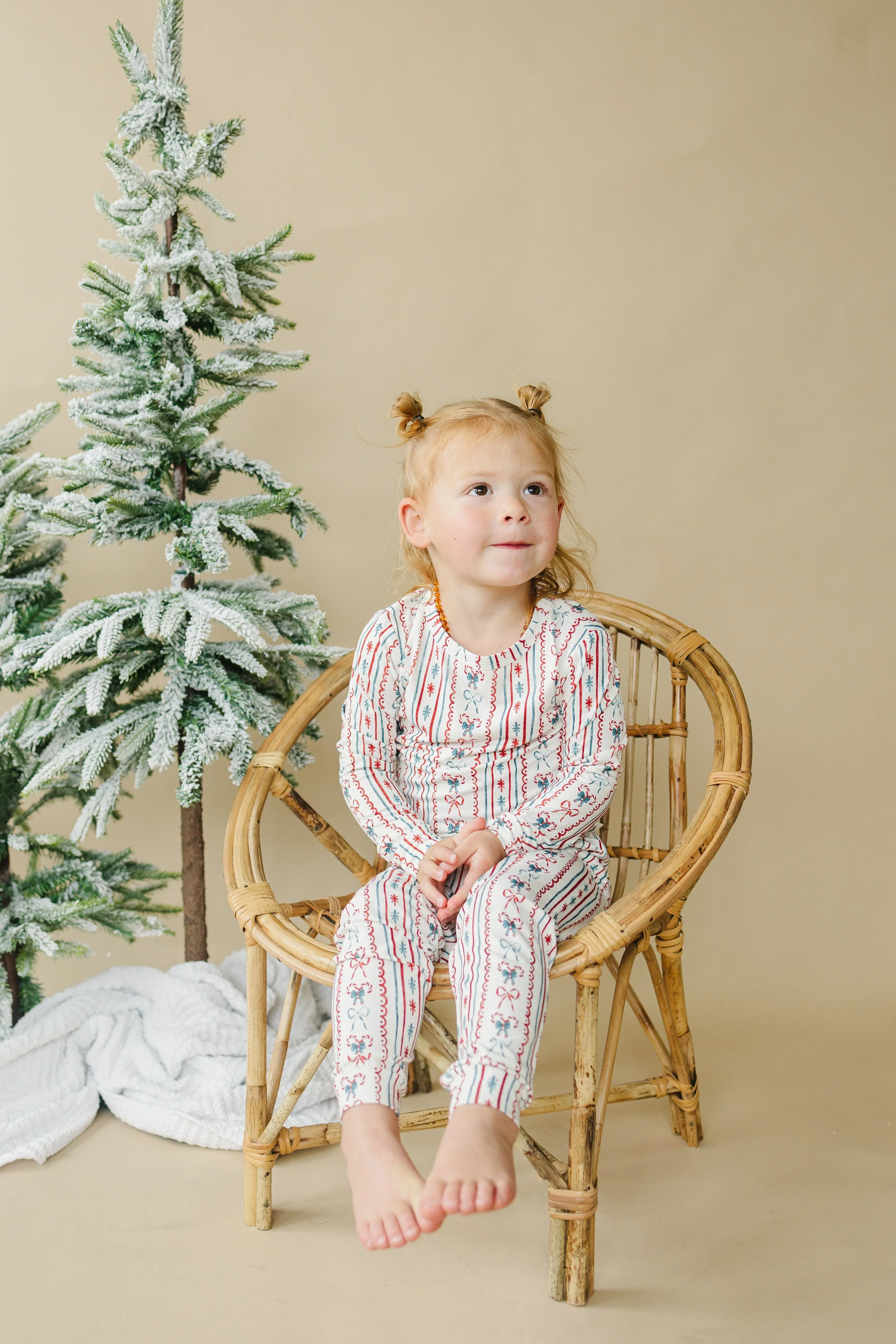 Candy Cane Lane Bamboo Christmas Pajamas - 2pc Set - Image 8