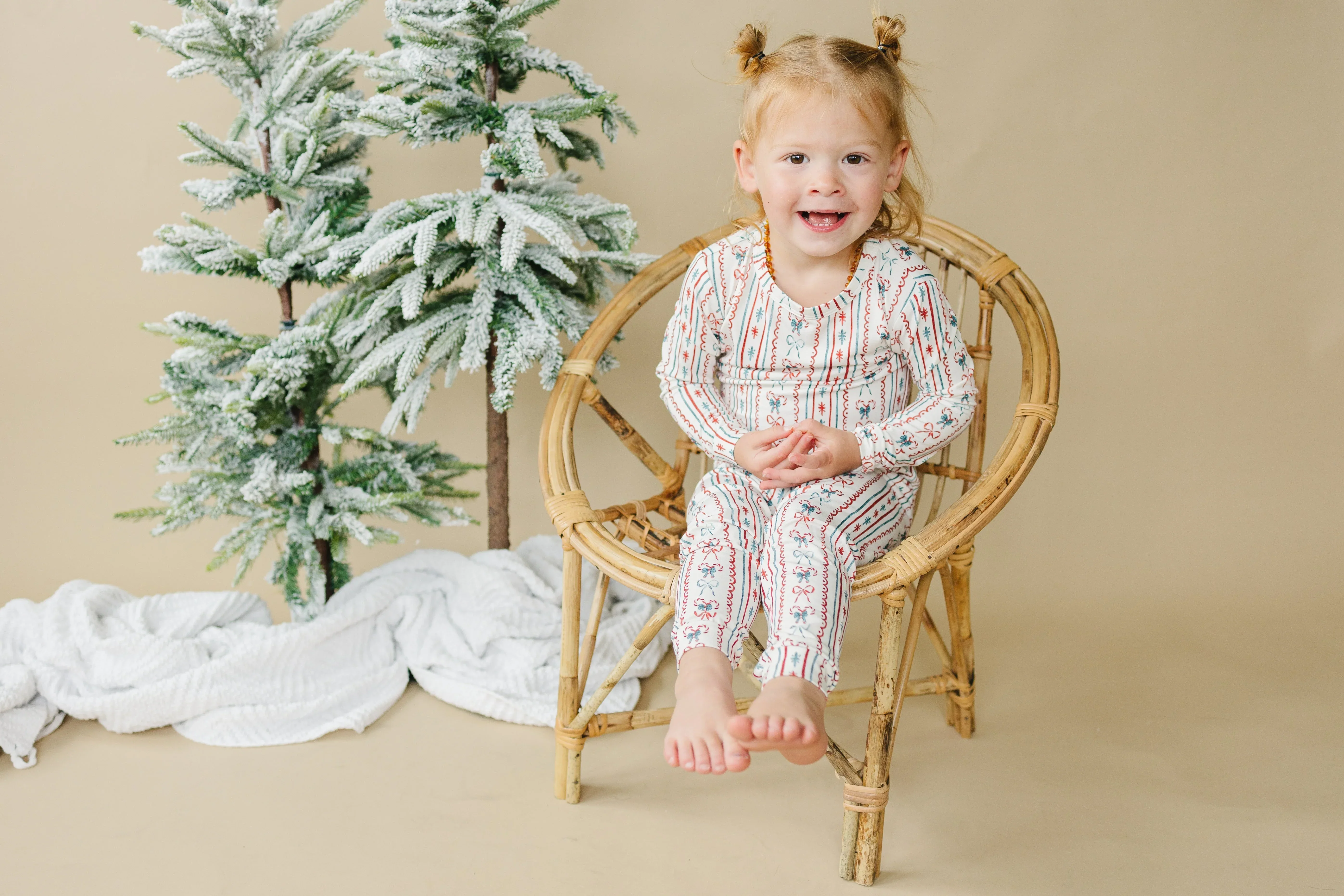 Candy Cane Lane Bamboo Christmas Pajamas - 2pc Set - Image 9
