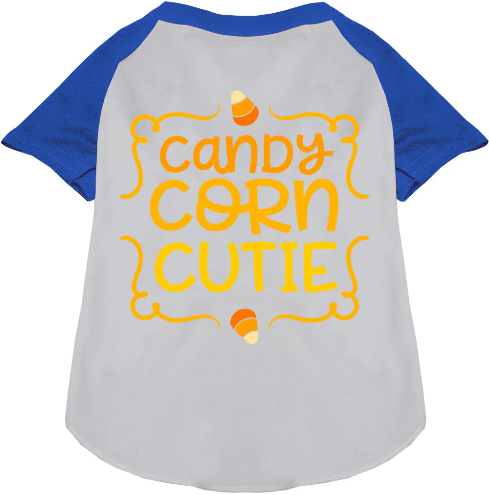 Candy Corn Cutie Pet Raglan Shirt - Image 3