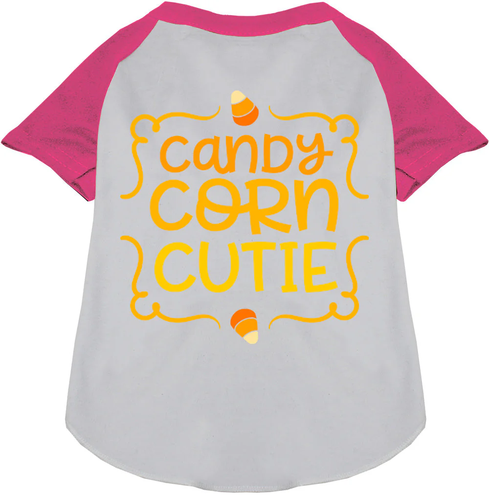 Candy Corn Cutie Pet Raglan Shirt - Image 4