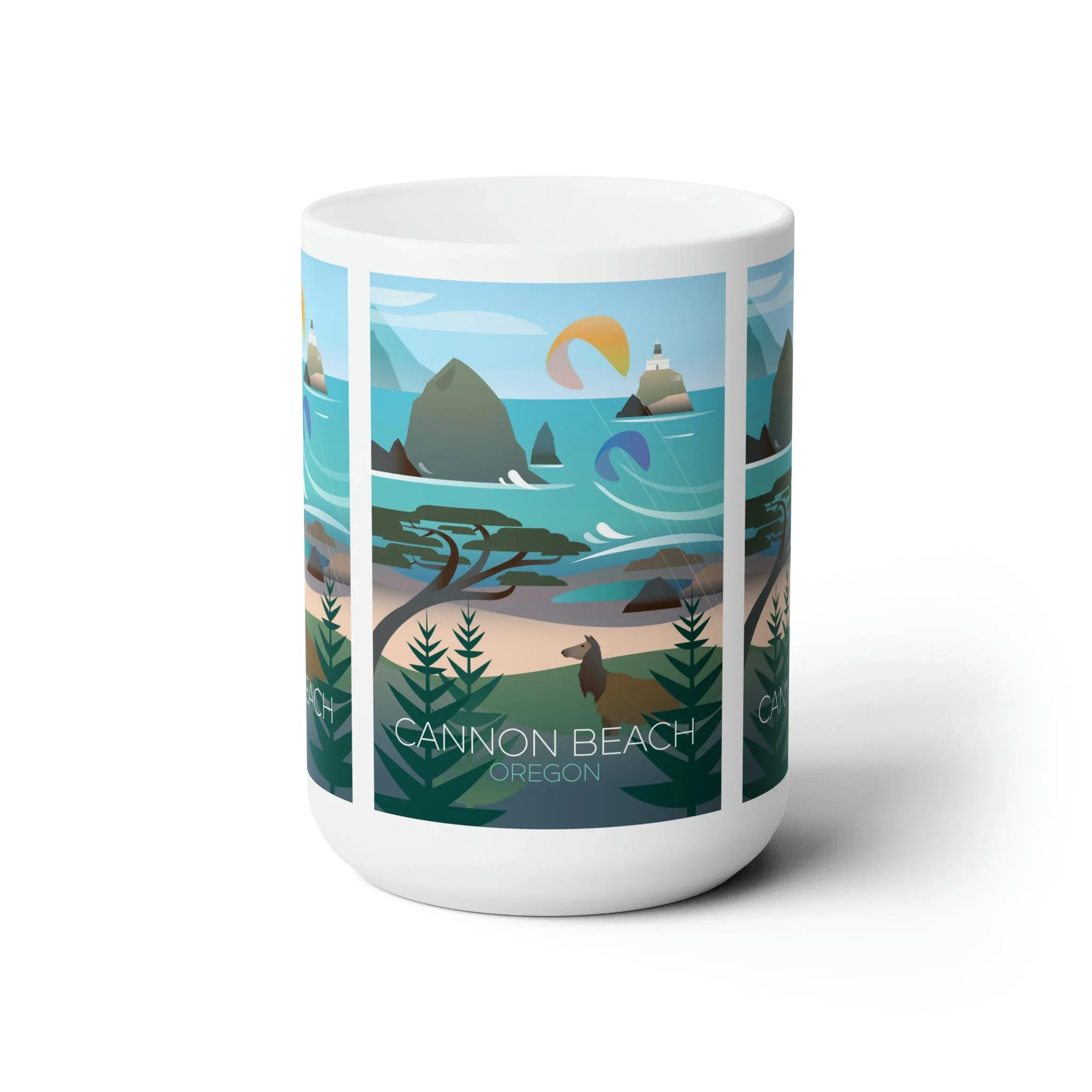Cannon Beach Ceramic Mug 11oz or 15oz - Image 2