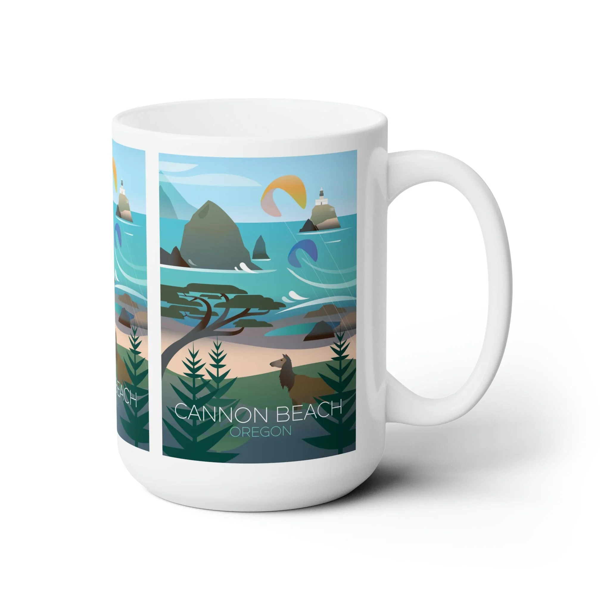 Cannon Beach Ceramic Mug 11oz or 15oz - Image 3