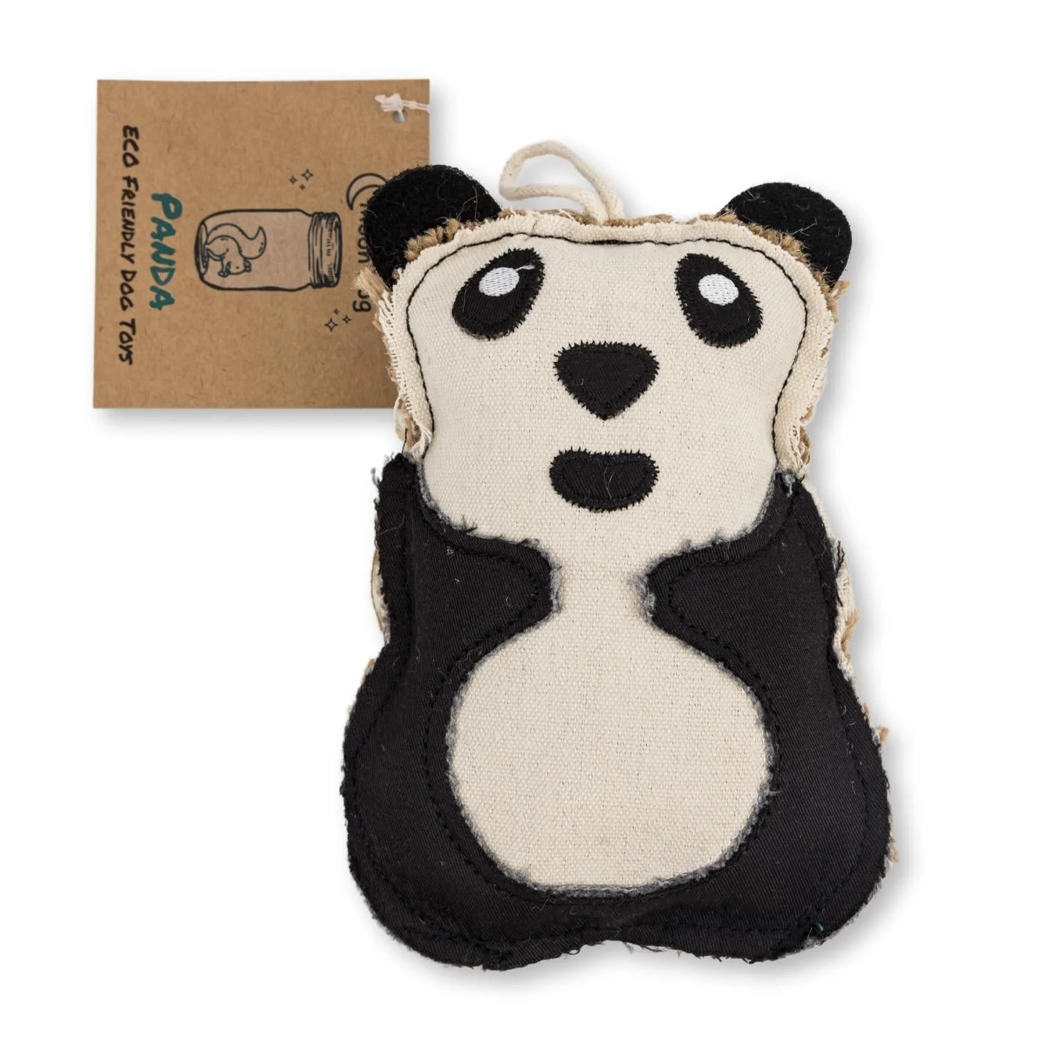 Canvas & Jute Panda-Shaped Dog Chew Toy – Durable, Safe and Non-Toxic - Image 2