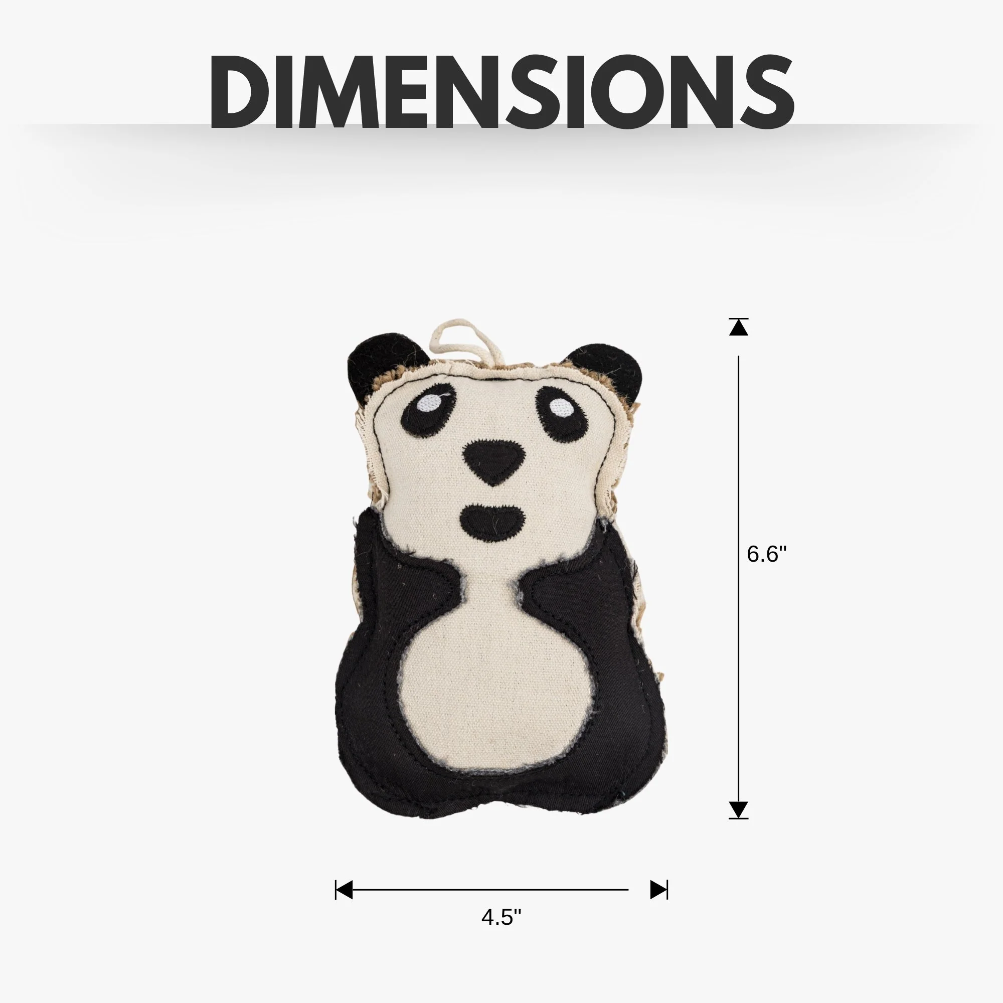 Canvas & Jute Panda-Shaped Dog Chew Toy – Durable, Safe and Non-Toxic - Image 6